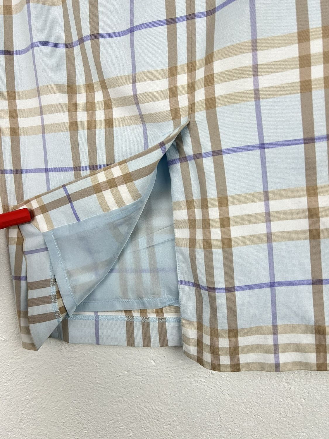Burberry Burberry Blue Nova Check Pencil Skirt Size US 6 Size 28" / US 6 / IT 42 - 9 Thumbnail