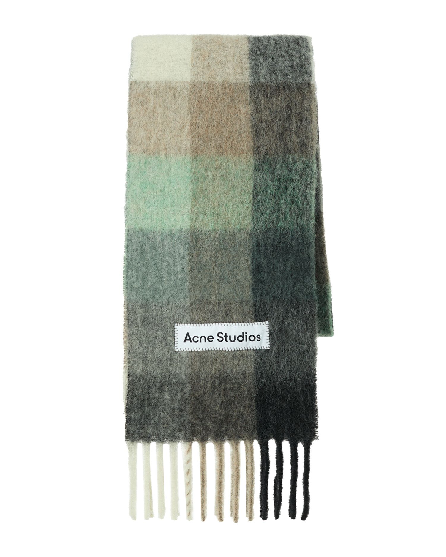 Acne Studios Acne Studios Plaid Fringe Scarf Size ONE SIZE - 1 Thumbnail