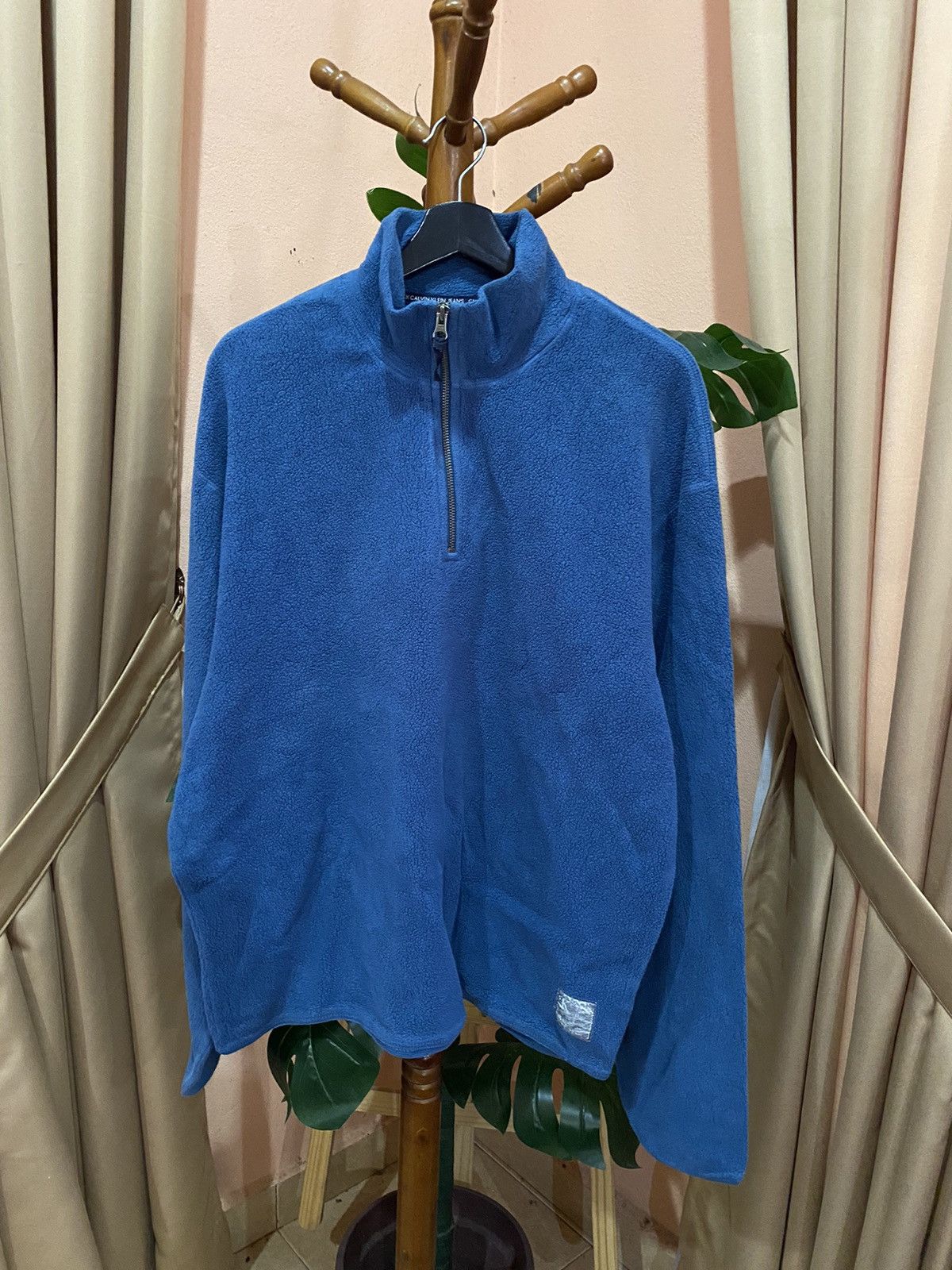 Calvin Klein VINTAGE CALVIN KLIEN HALF ZIPPER FLEECE Size US XL / EU 56 / 4 - 3 Thumbnail