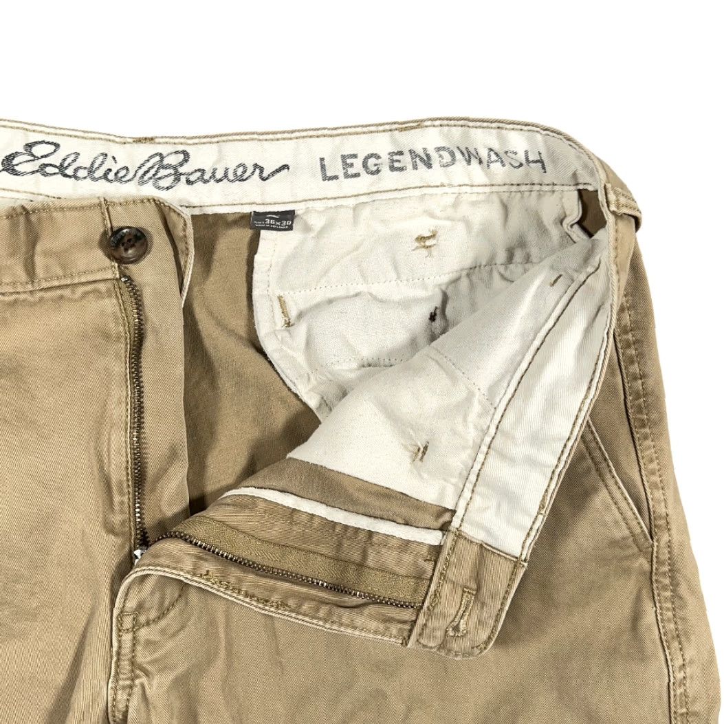 Eddie Bauer VINTAGE Eddie Bauer Pants Mens 36x28 Brown Khaki Tan Classic Fit Cotton Legend Wash Size US 36 / EU 52 - 4 Thumbnail