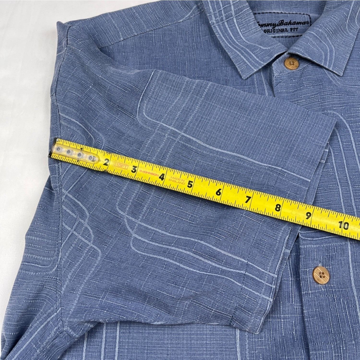 Tommy Bahama Tommy Bahama Men's Blue Silk Shirt/Button Up Sz L SKU 4443 Size US L / EU 52-54 / 3 - 8 Thumbnail