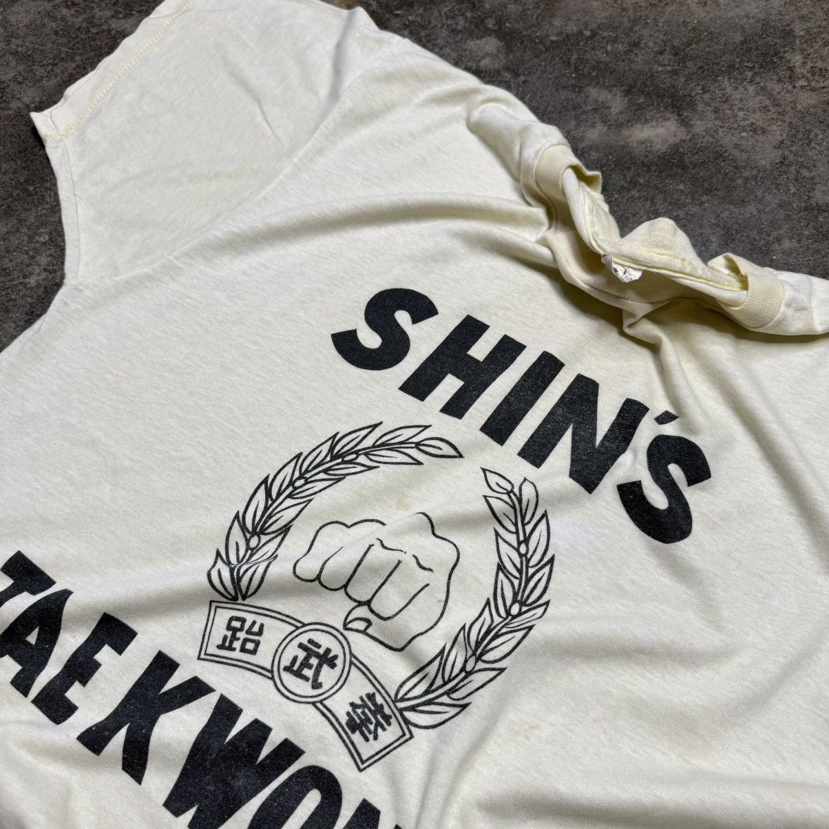 Vintage vintage 70s 80s taekwondo karate fighting thin tshirt Size US L / EU 52-54 / 3 - 4 Thumbnail