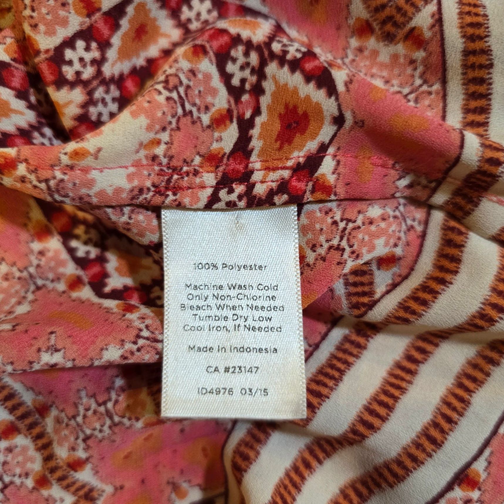 Talbots Talbots Top Womens XL Pink Southwest Button Long Sleeve Blouse Casual Career Shirt Size XL / US 12-14 / IT 48-50 - 7 Thumbnail