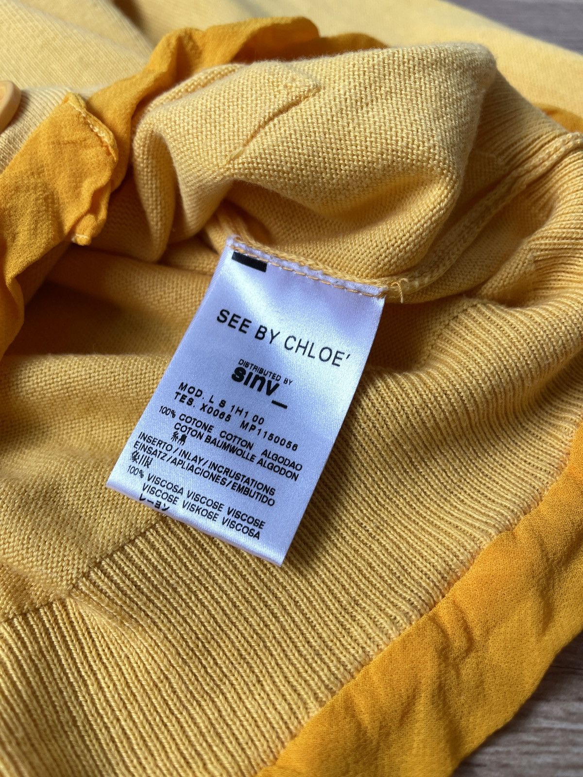 See by Chloe See By Chloe Cotton Yellow Cardigan Size US8 Size M / US 6-8 / IT 42-44 - 6 Thumbnail