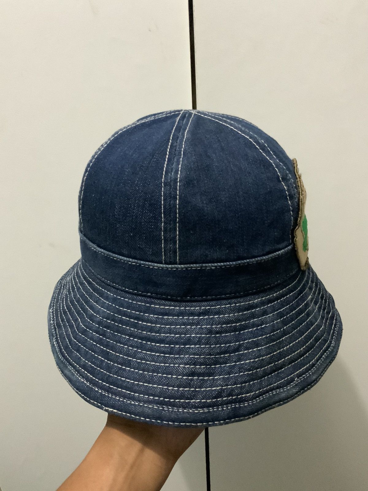 Vintage Line-N Knitwear Carillon Denime Bucket Hat Size ONE SIZE - 5 Thumbnail
