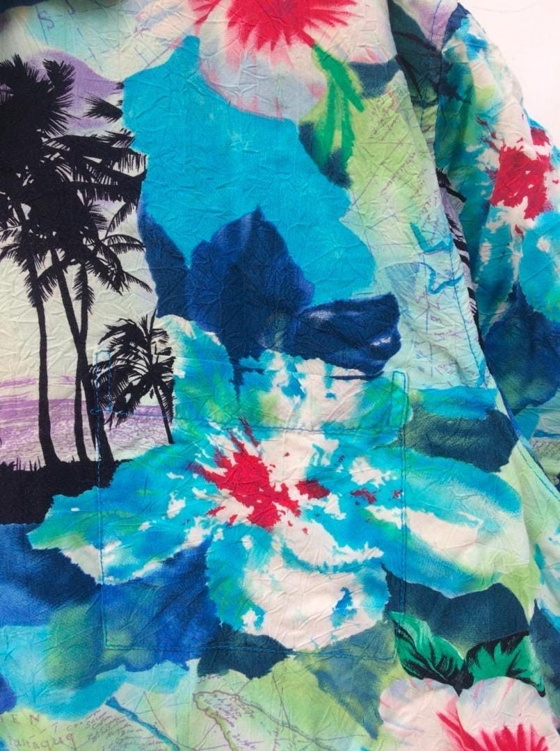 Jams World × Vintage Vtg 90s Jams World hawaiian floral shirts button up Size US XXL / EU 58 / 5 - 2 Thumbnail
