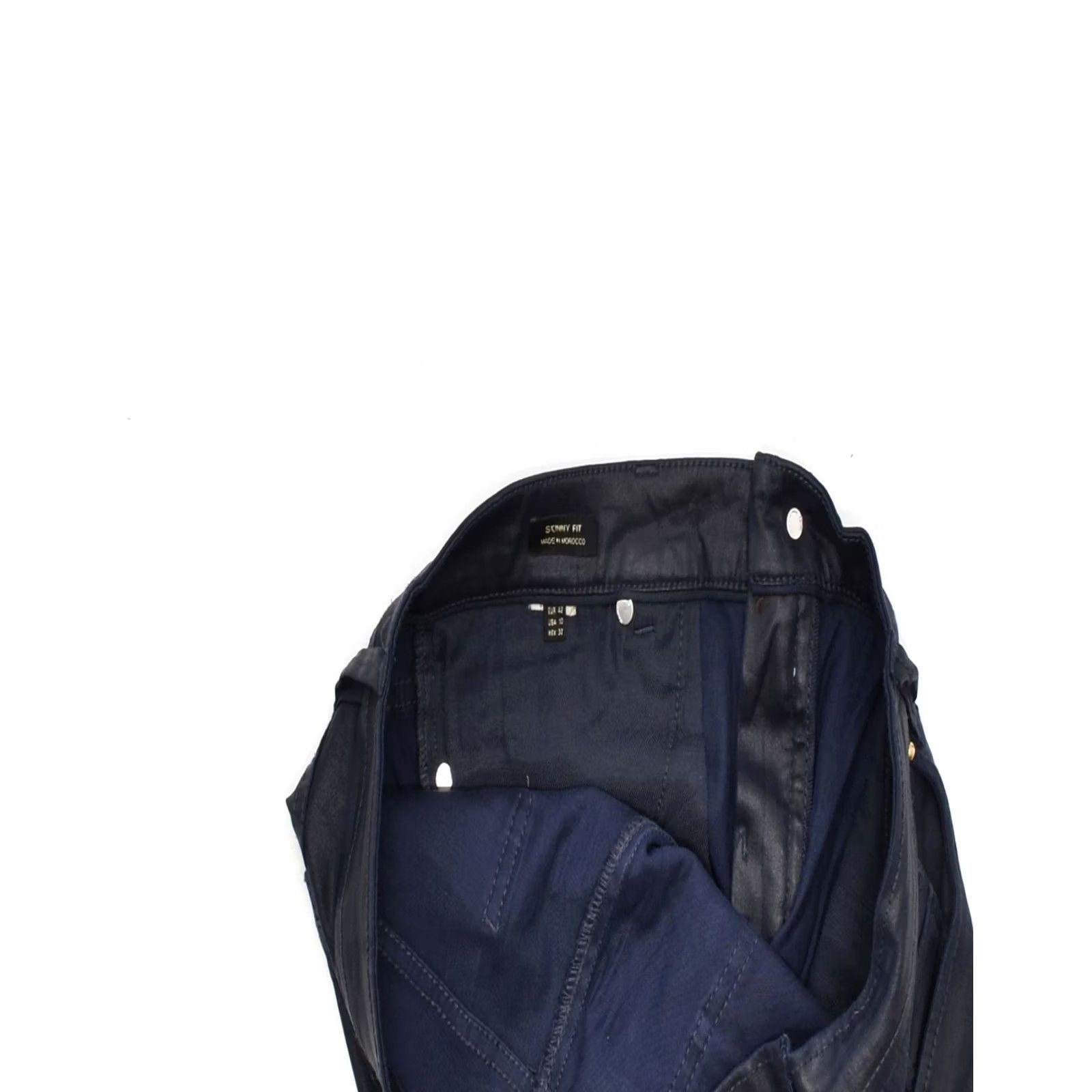 Massimo Dutti MASSIMO DUTTI Womens Skinny Casual Trousers W32 L30 Large Navy Blue Size 24" / US 00 / IT 34 - 3 Thumbnail