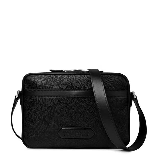 Tom Ford o1g2r1mq0724 Size: OS / Leather Messenger Bag in Black Size ONE SIZE - 1 Thumbnail
