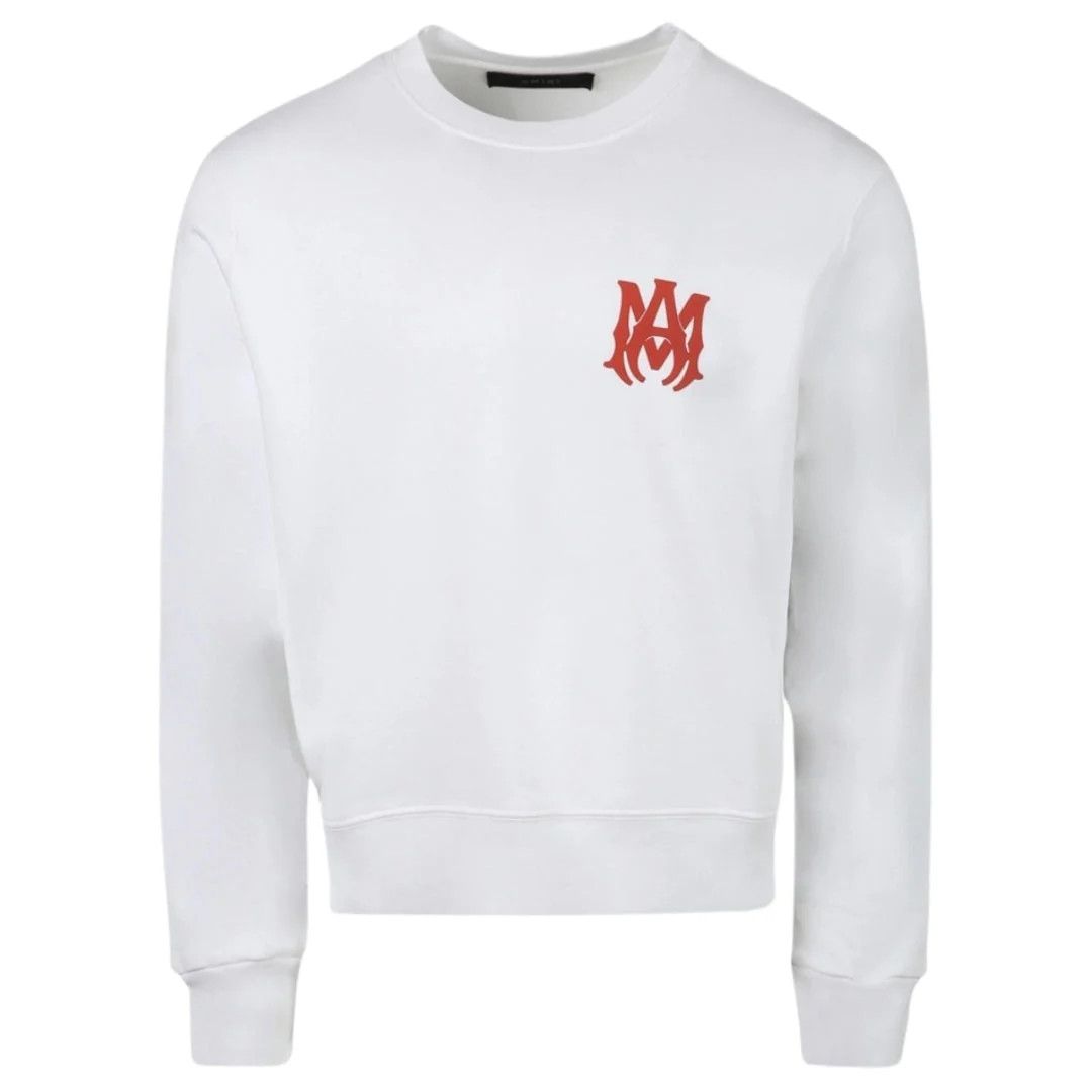 Amiri o1mle0725 Crewneck Sweatshirt in White/Red Size US S / EU 44-46 / 1 - 1 Thumbnail