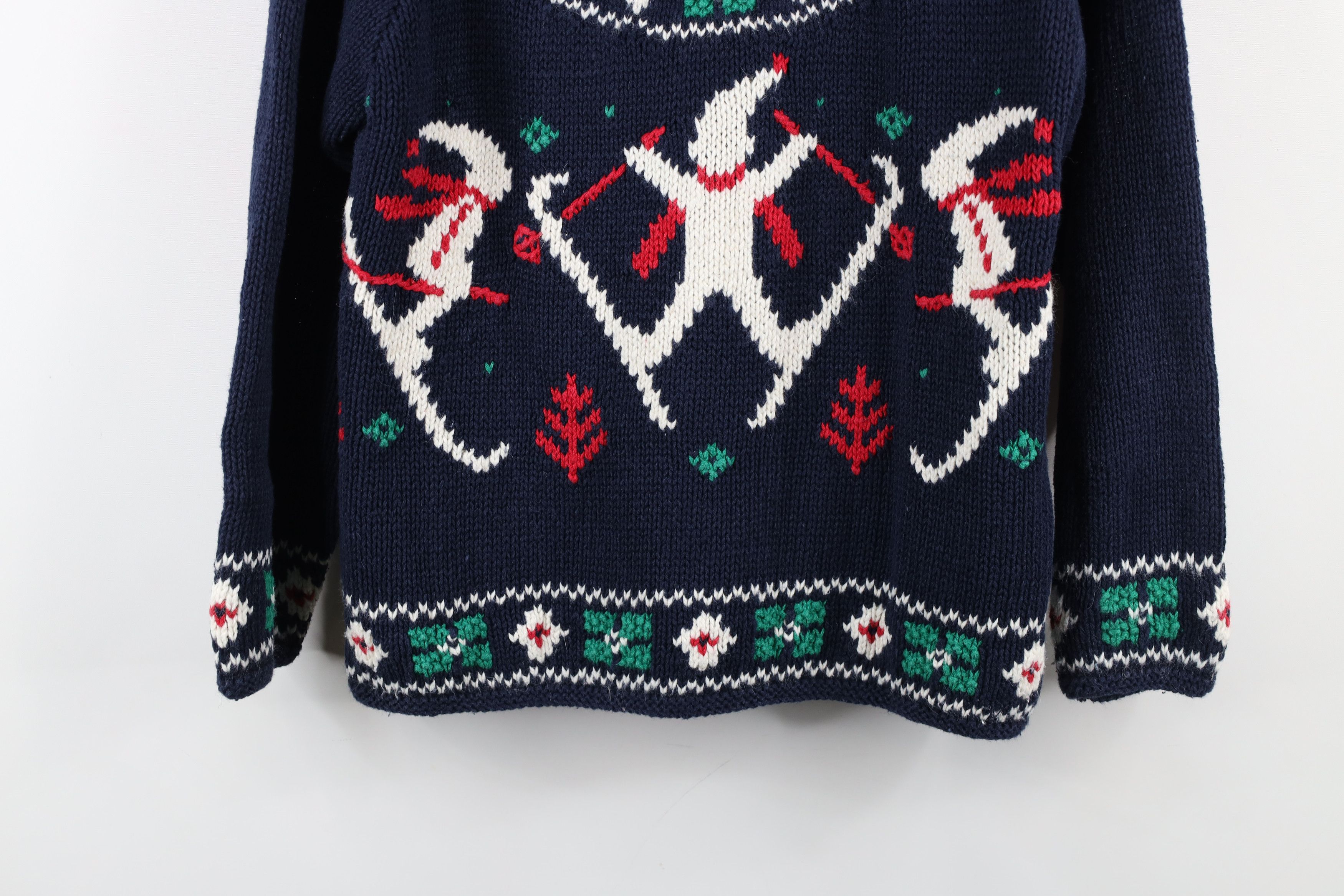 Vintage Vintage 90s Streetwear Snowflake Skiing Marled Sweater Size S / US 4 / IT 40 - 3 Thumbnail
