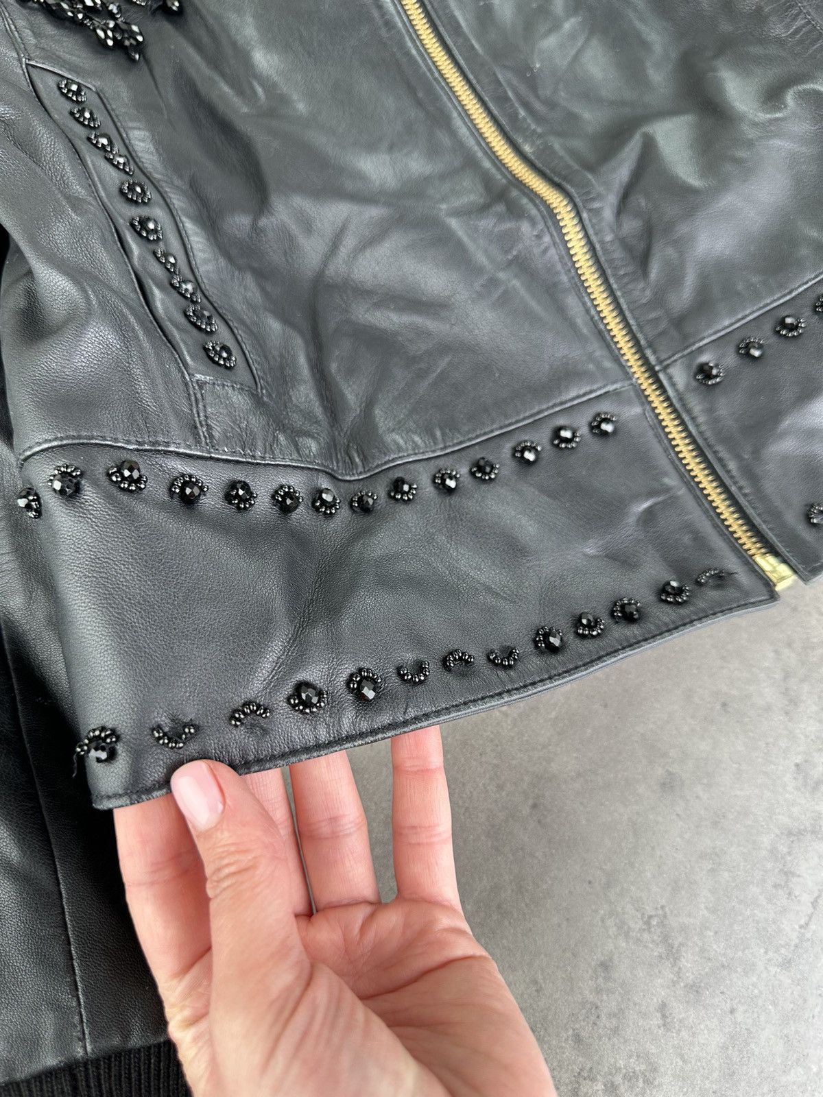 Cavalli Class Cavalli Class Leather Jacket With Embroidery Size S / US 4 / IT 40 - 7 Thumbnail