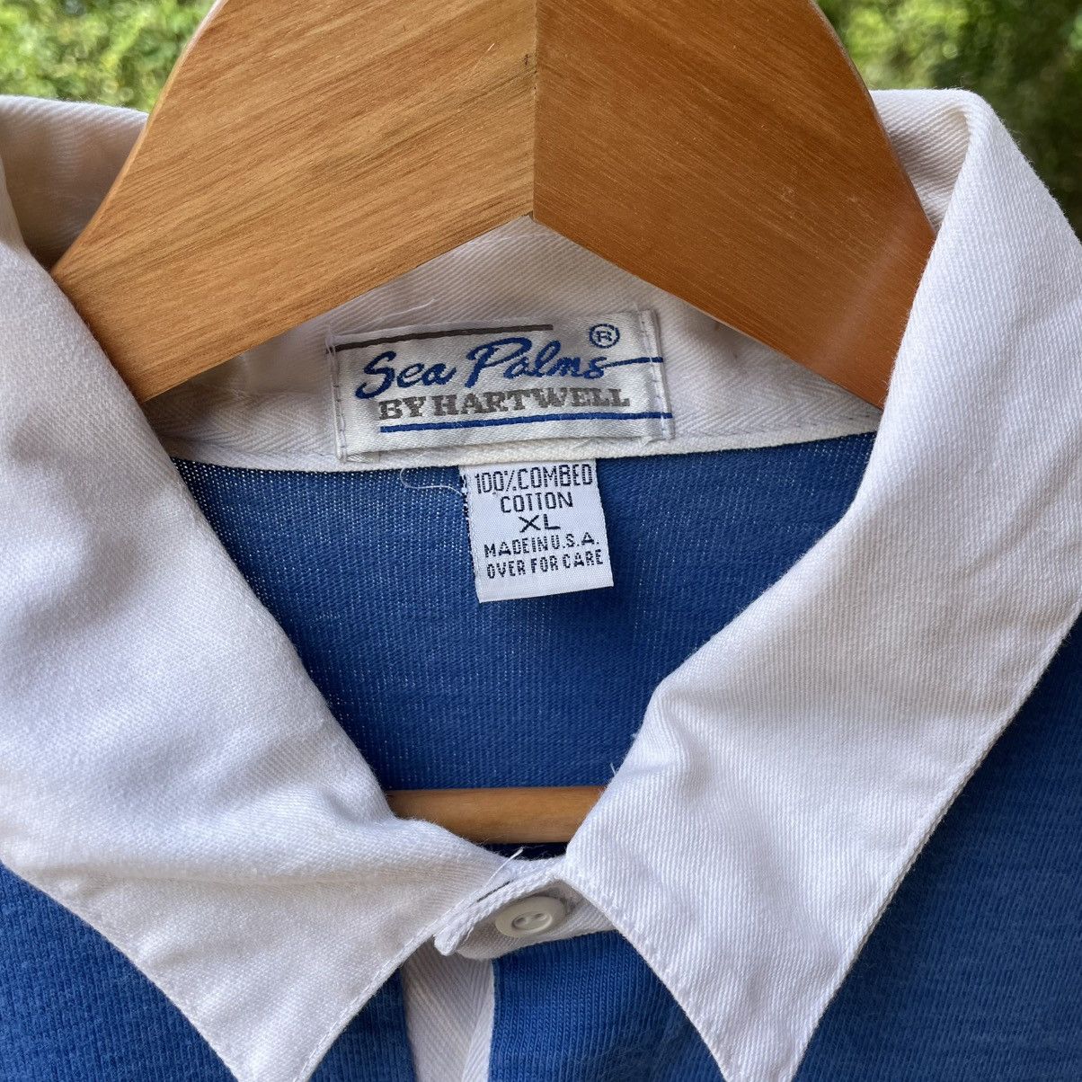 Vintage 🔥Vintage 90s Sea Palms By Hartwell Stripes Polo Rugby Shirts Size US L / EU 52-54 / 3 - 12 Thumbnail