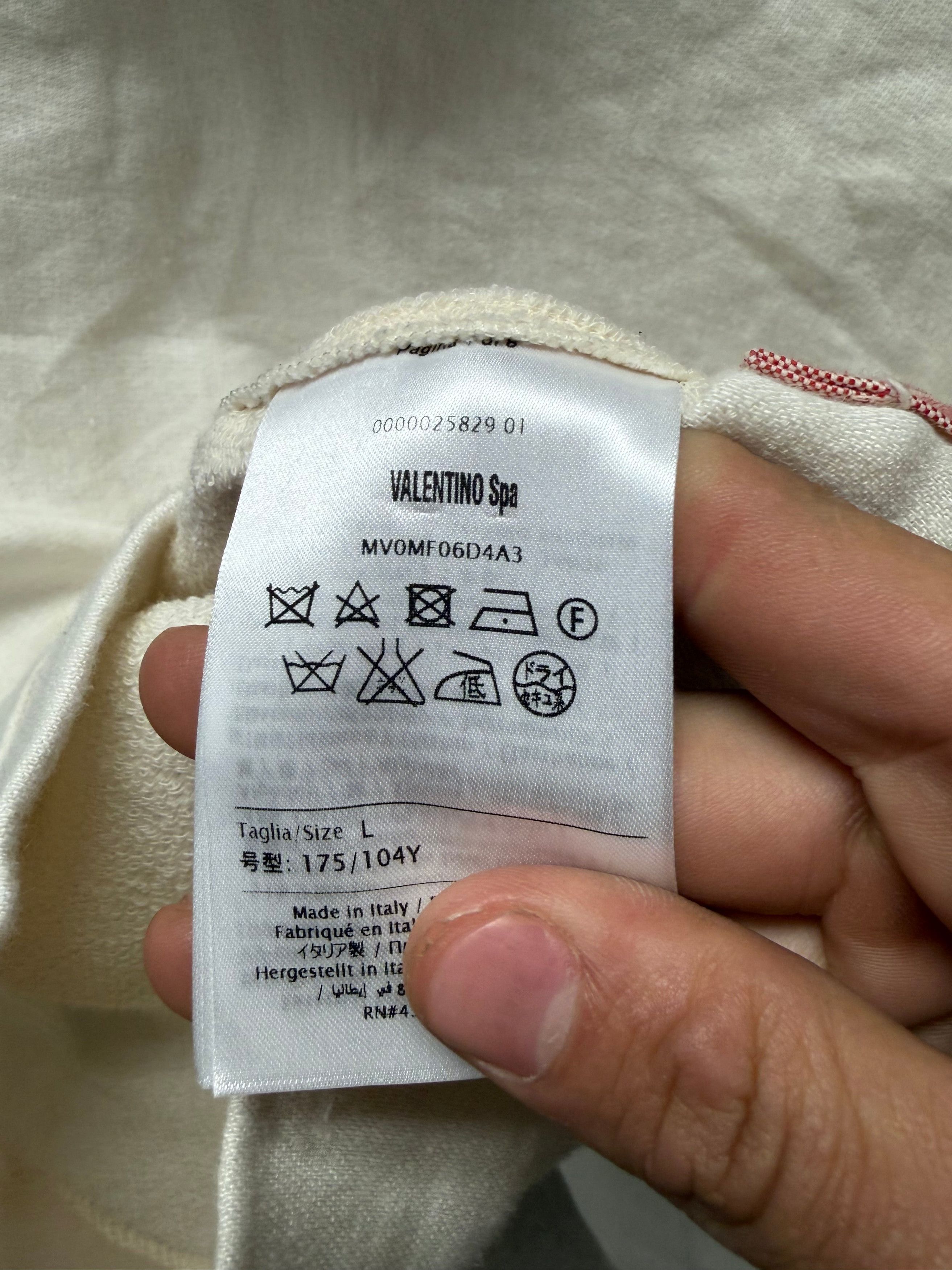 Valentino Valentino Beaded ‘Badge Logo’ Muslin Cotton Zip-Up Hoodie Size US M / EU 48-50 / 2 - 6 Thumbnail
