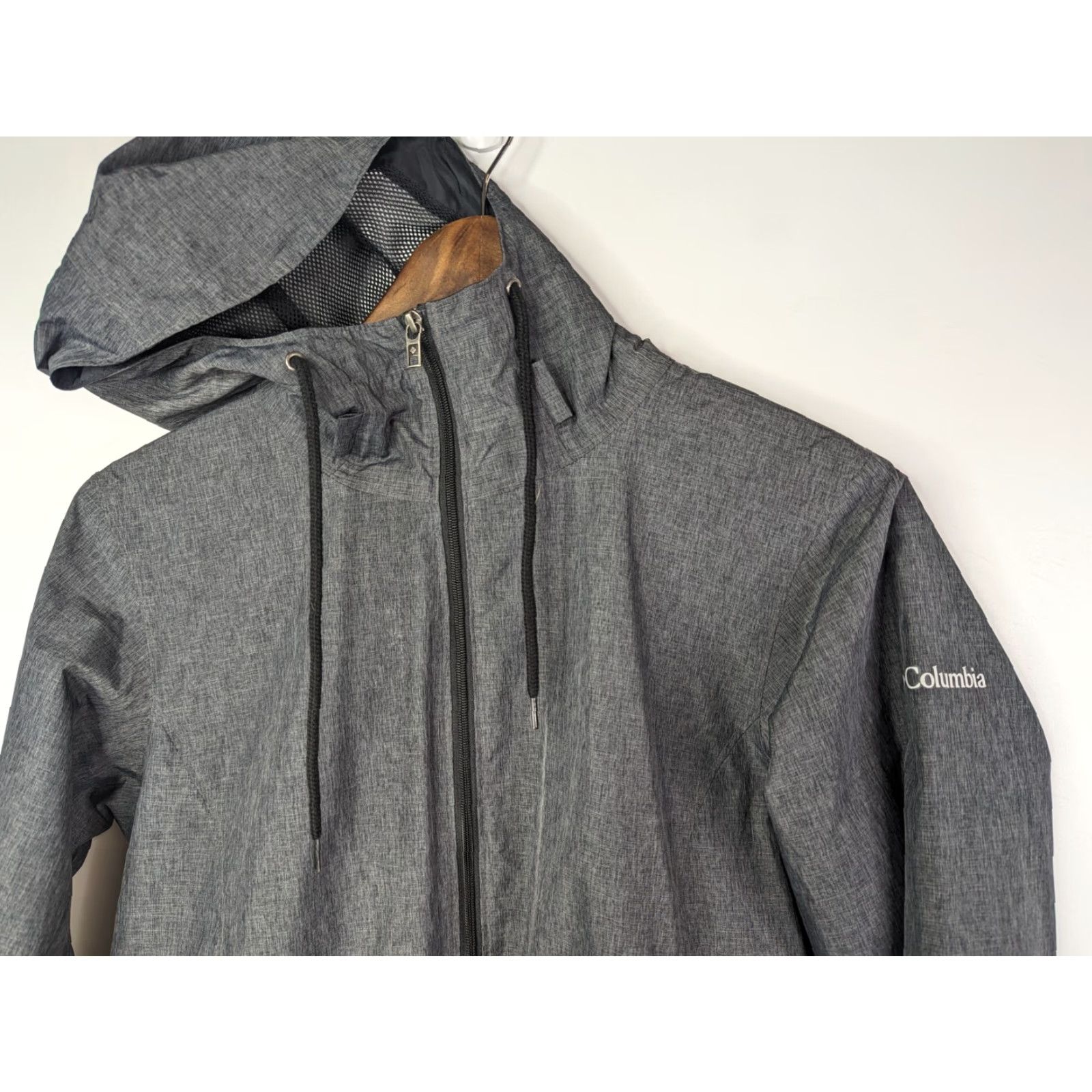 Rains Columbia Lookout View Rain Jacket Women's S Hooded Omni-Tech Dark Gray Size S / US 4 / IT 40 - 2 Thumbnail