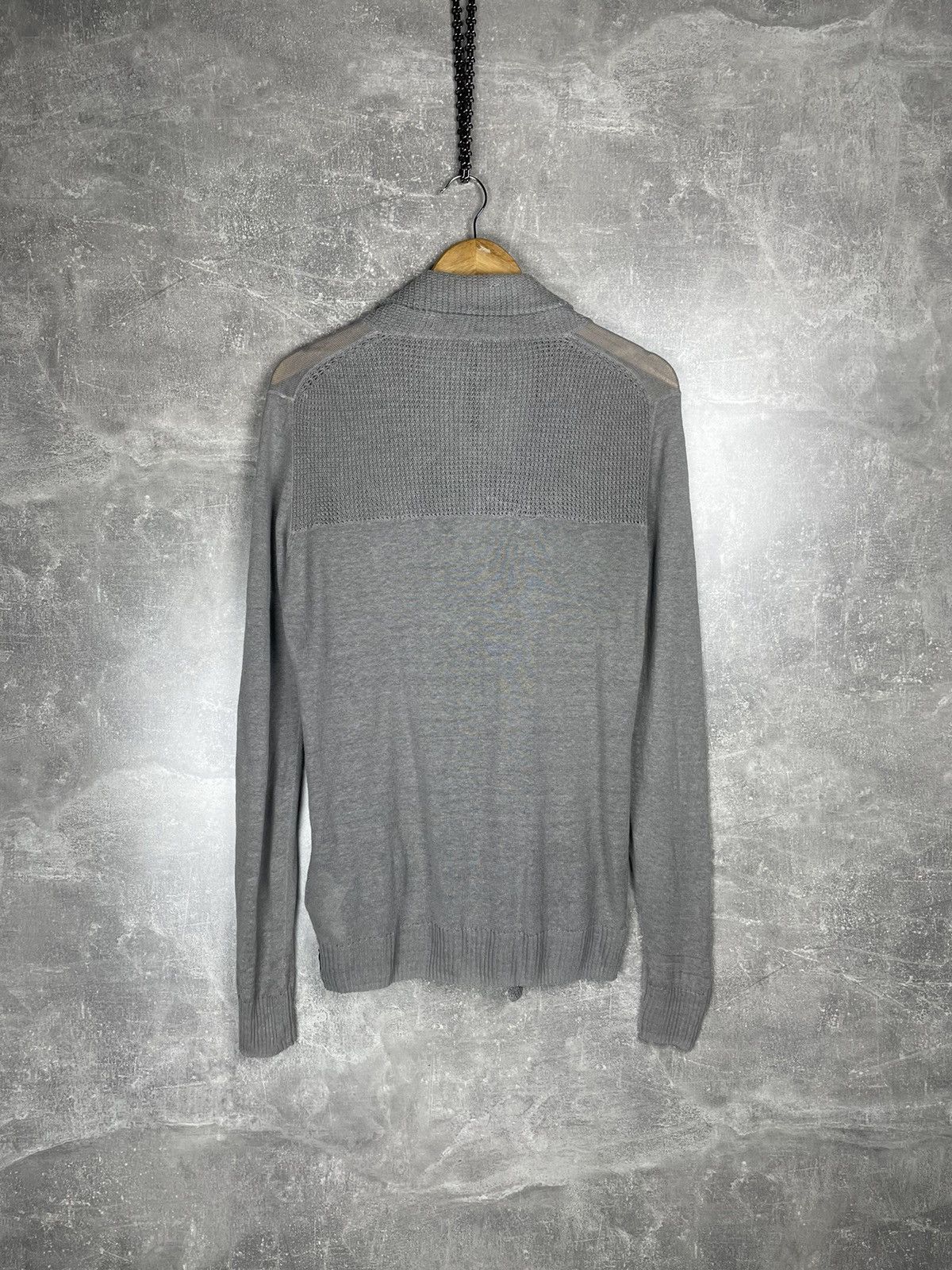 Diesel Black Gold × Vintage Diesel Black Gold Knitted 100% Linen Avant Garde Cardigan Size US S / EU 44-46 / 1 - 8 Thumbnail
