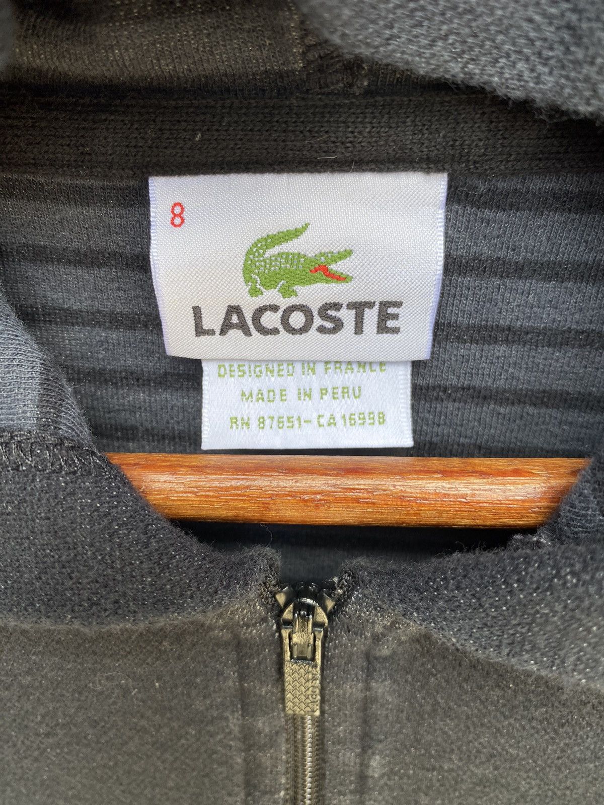 Lacoste Lacoste Hoodie Quarter Zip Pullover Jumper Size M Size US M / EU 48-50 / 2 - 6 Thumbnail