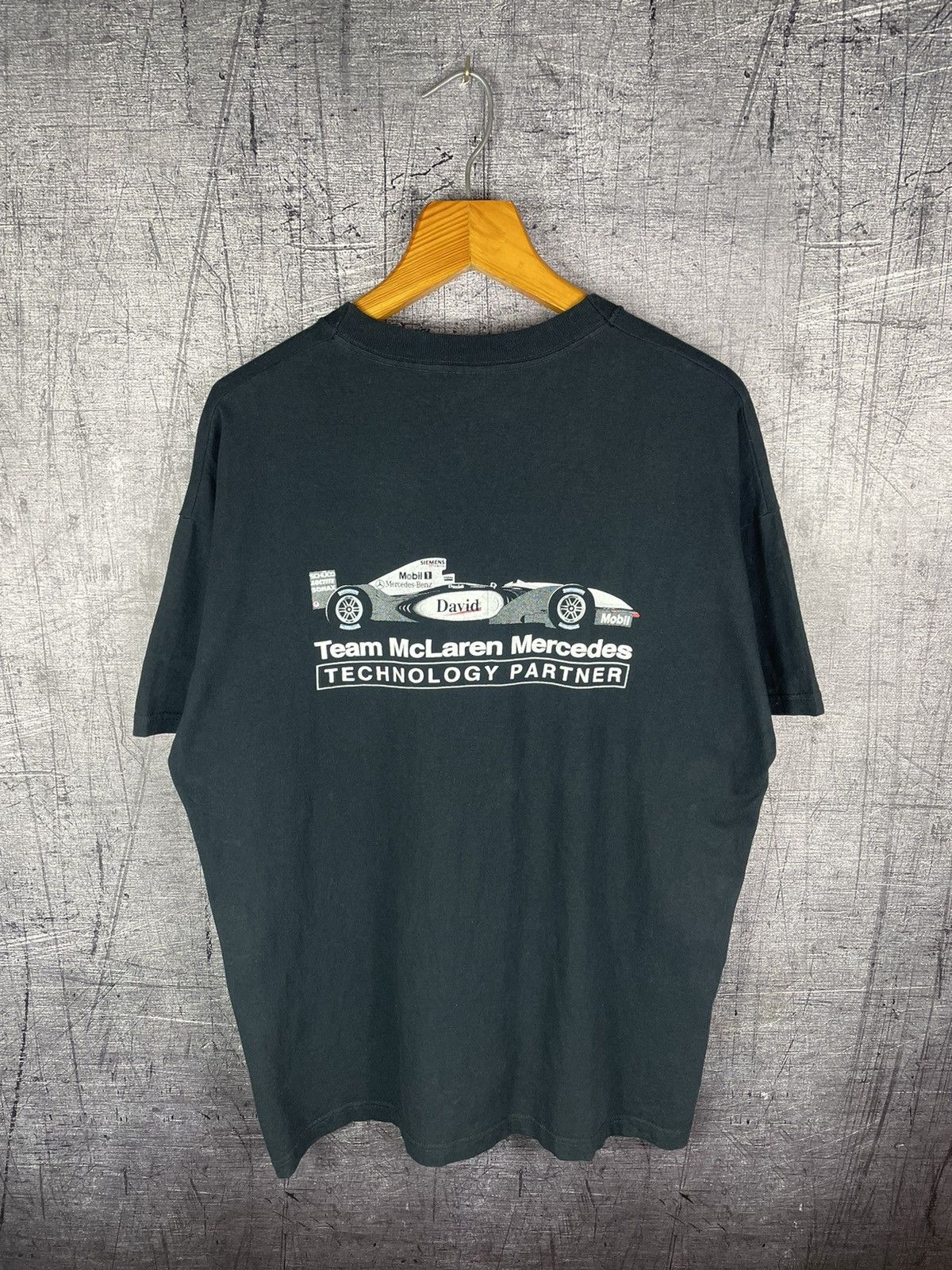 90s Vintage Team McLaren Mercedes F1 Racing Faded Shirt