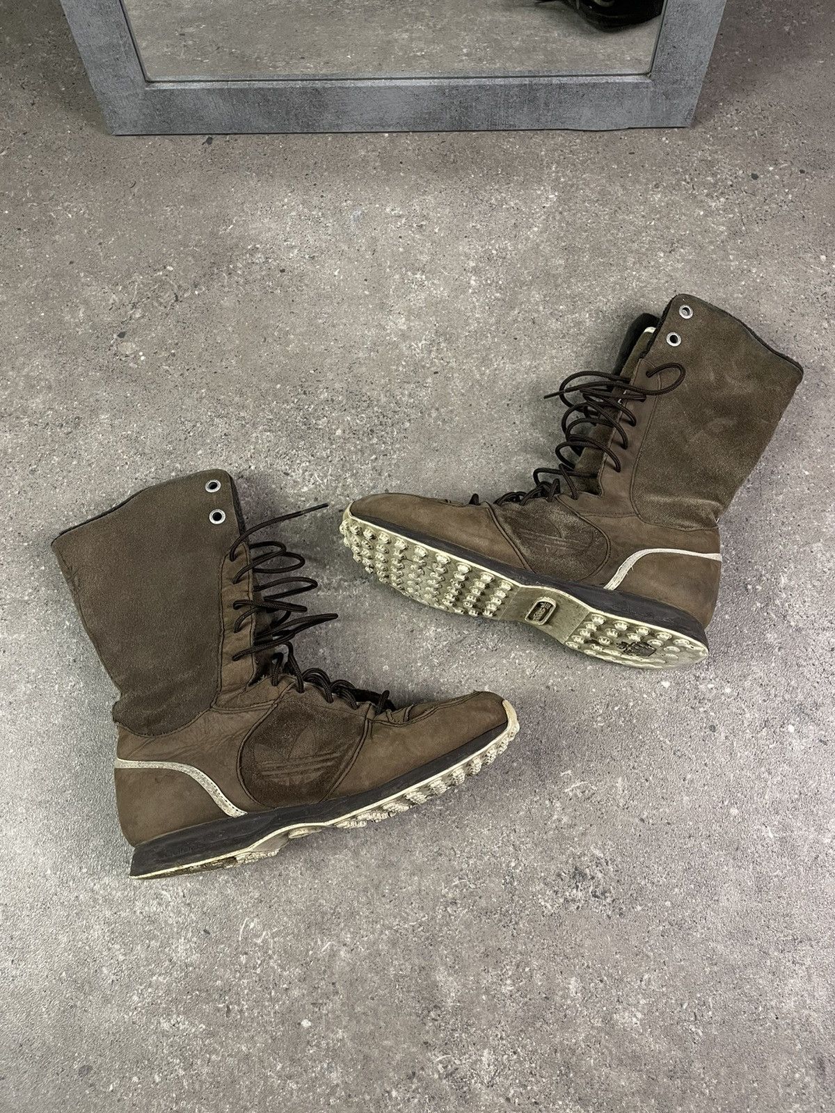 Adidas × Vintage Vintage Y2K Adidas respect me Leather Boots Size US 5.5 / IT 35.5 - 1 Thumbnail