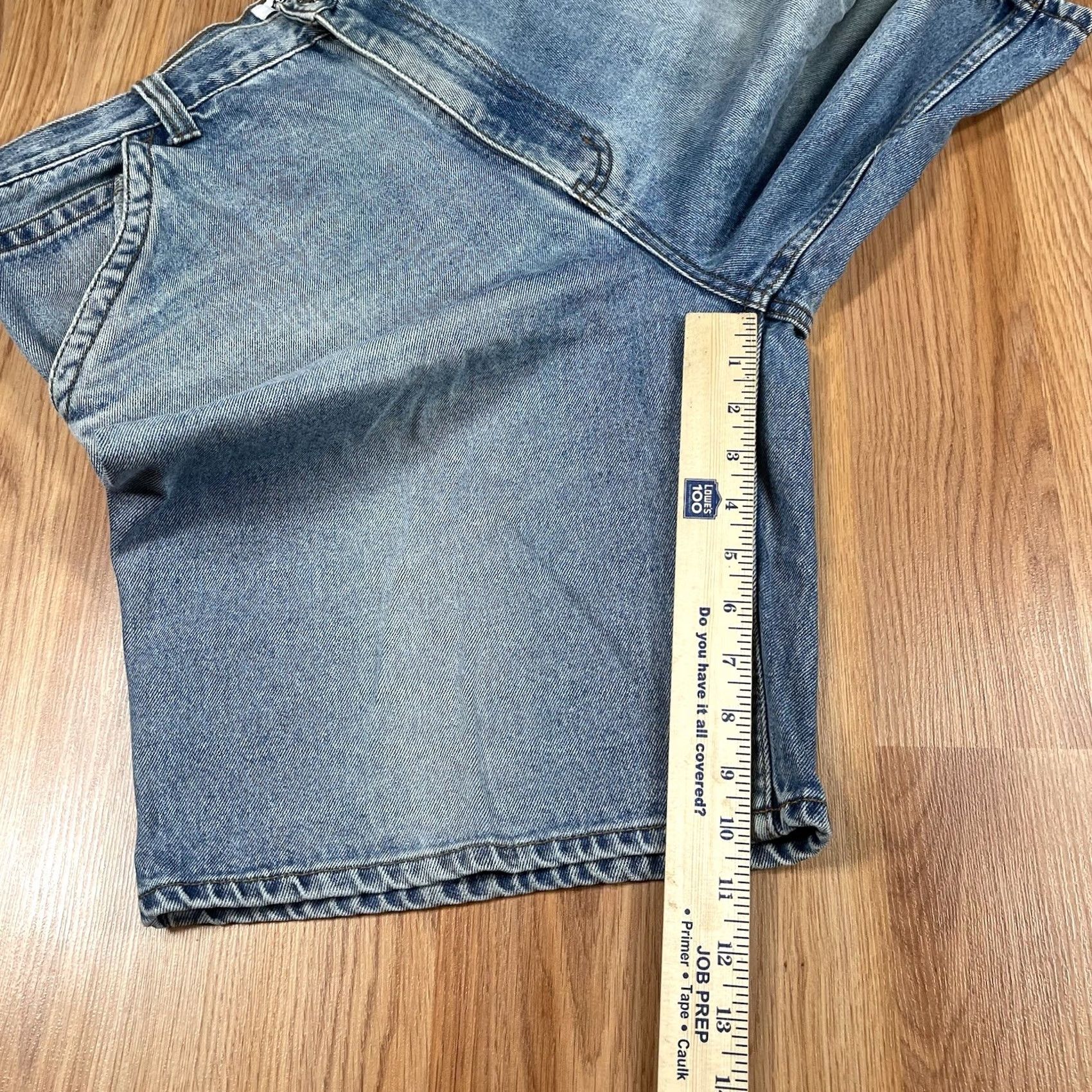 Denime Basic Concepts Carpenter Jean Shorts Mens Size 36 Blue Denim Flat Front Pockets Casual Workwear Size US 36 / EU 52 - 7 Thumbnail