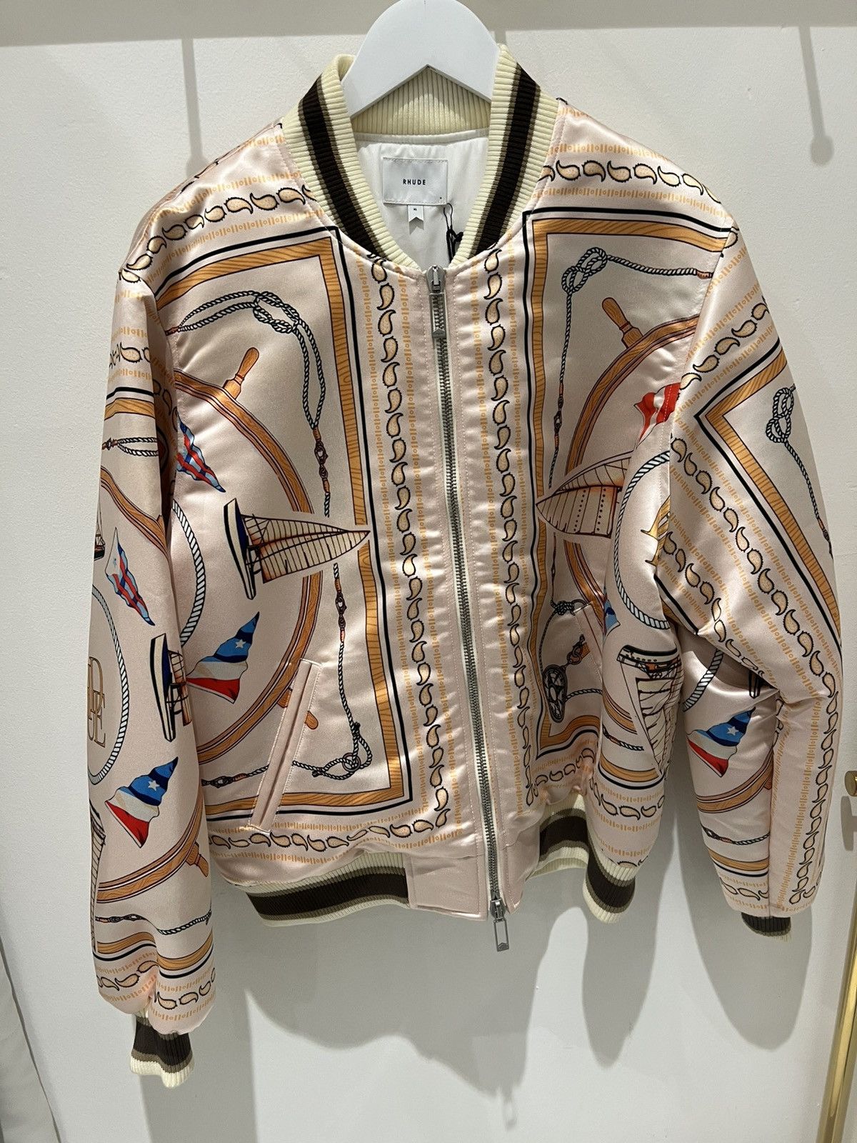 Rhude Rhude X Nautica Satin Bomber Jacket Size XL Size US XL / EU 56 / 4 - 9 Thumbnail