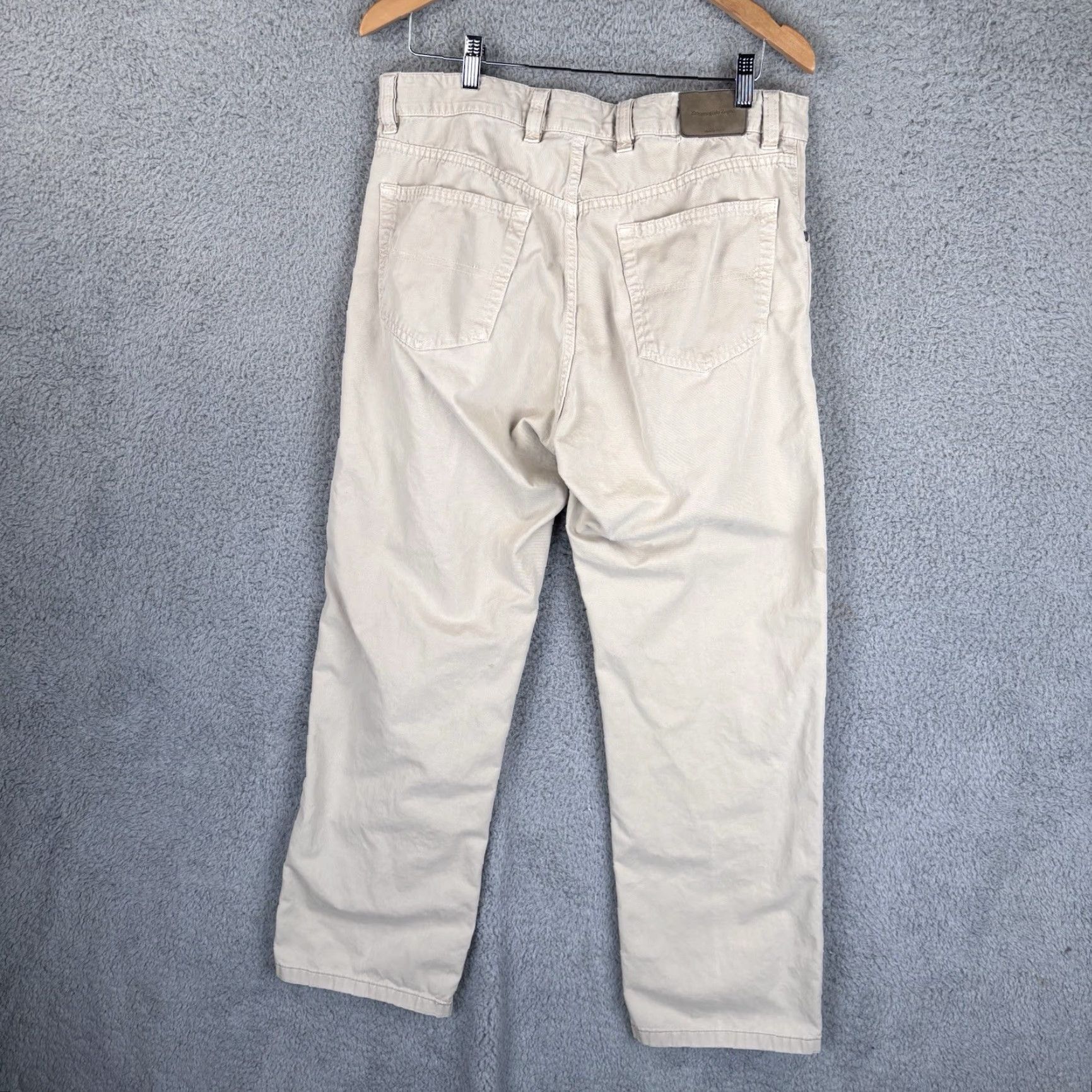 Ermenegildo Zegna Ermenegildo Zegna Jeans Men 34 Tan Beige 5-Pocket Denim Casual *READ* Size US 34 / EU 50 - 6 Thumbnail