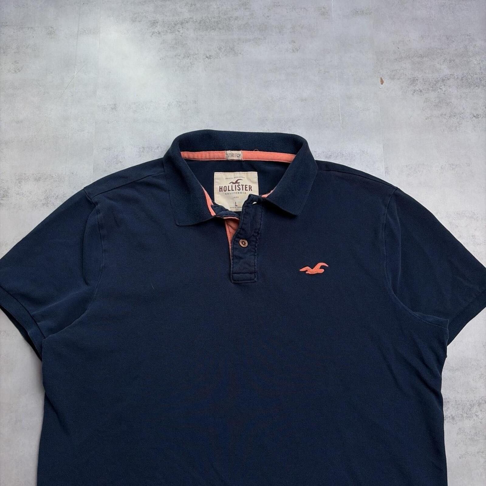 Other Y2K Navy Hollister Surf Grunge Polo Shirt Size L / US 10 / IT 46 - 3 Thumbnail