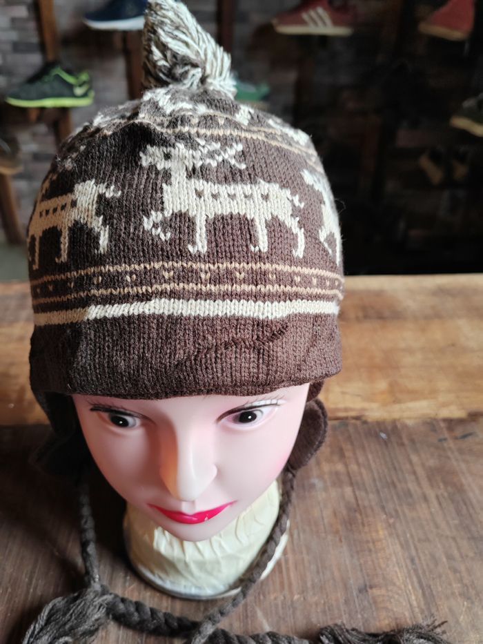 Japanese Brand Vintage Unknown Japanese Earflap Beanie Hat Size ONE SIZE - 2 Thumbnail