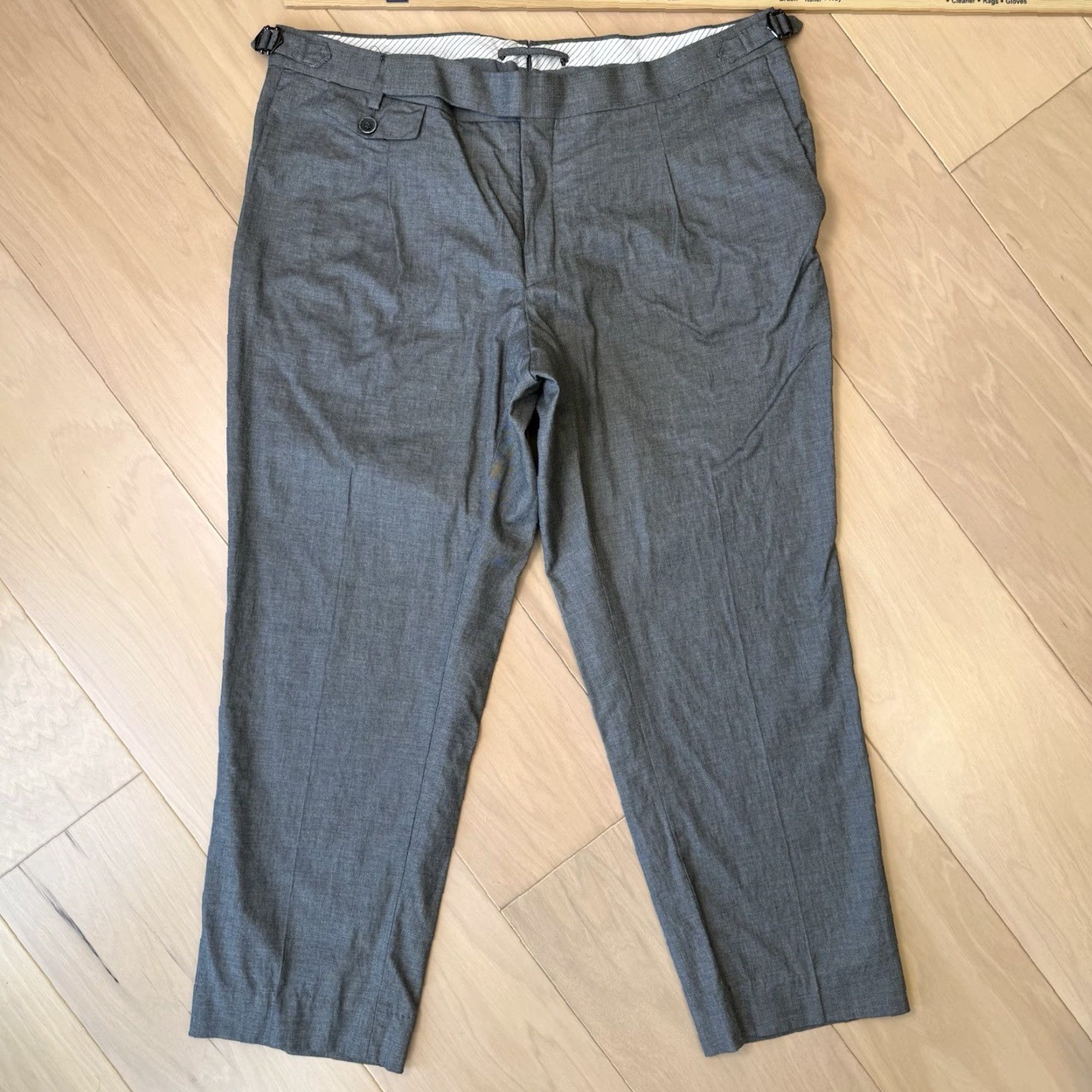 Suitsupply Suit Supply Dress Pants Gray 35x26 Regular Flat Front Wool Cotton 5-Pocket Men’s Dress Pants Size 34R - 2 Thumbnail