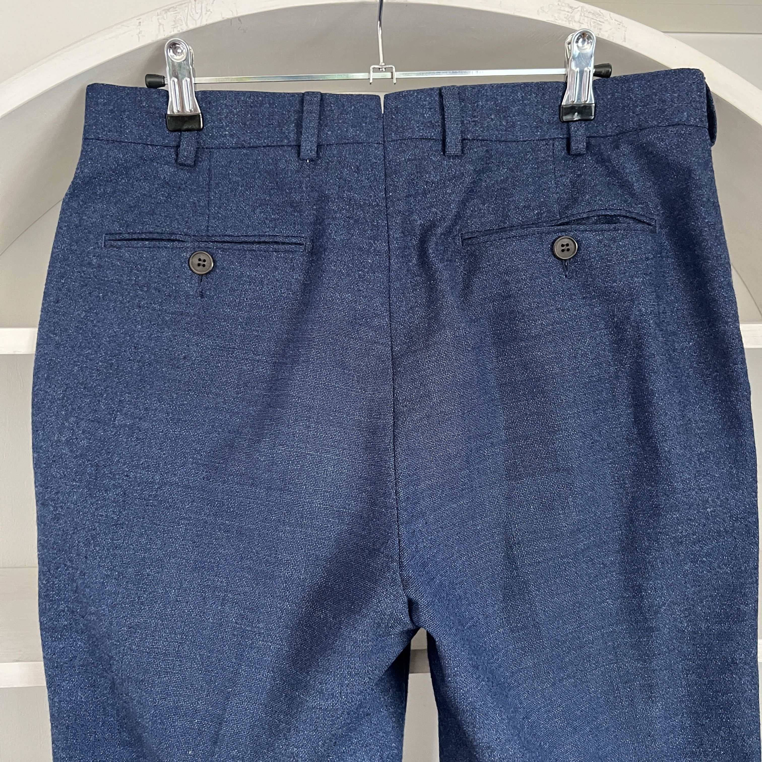Suitsupply Men's SUITSUPPLY BRESCIA Wool Blue Suit Casual Pants Size 46 Size 46R - 7 Thumbnail