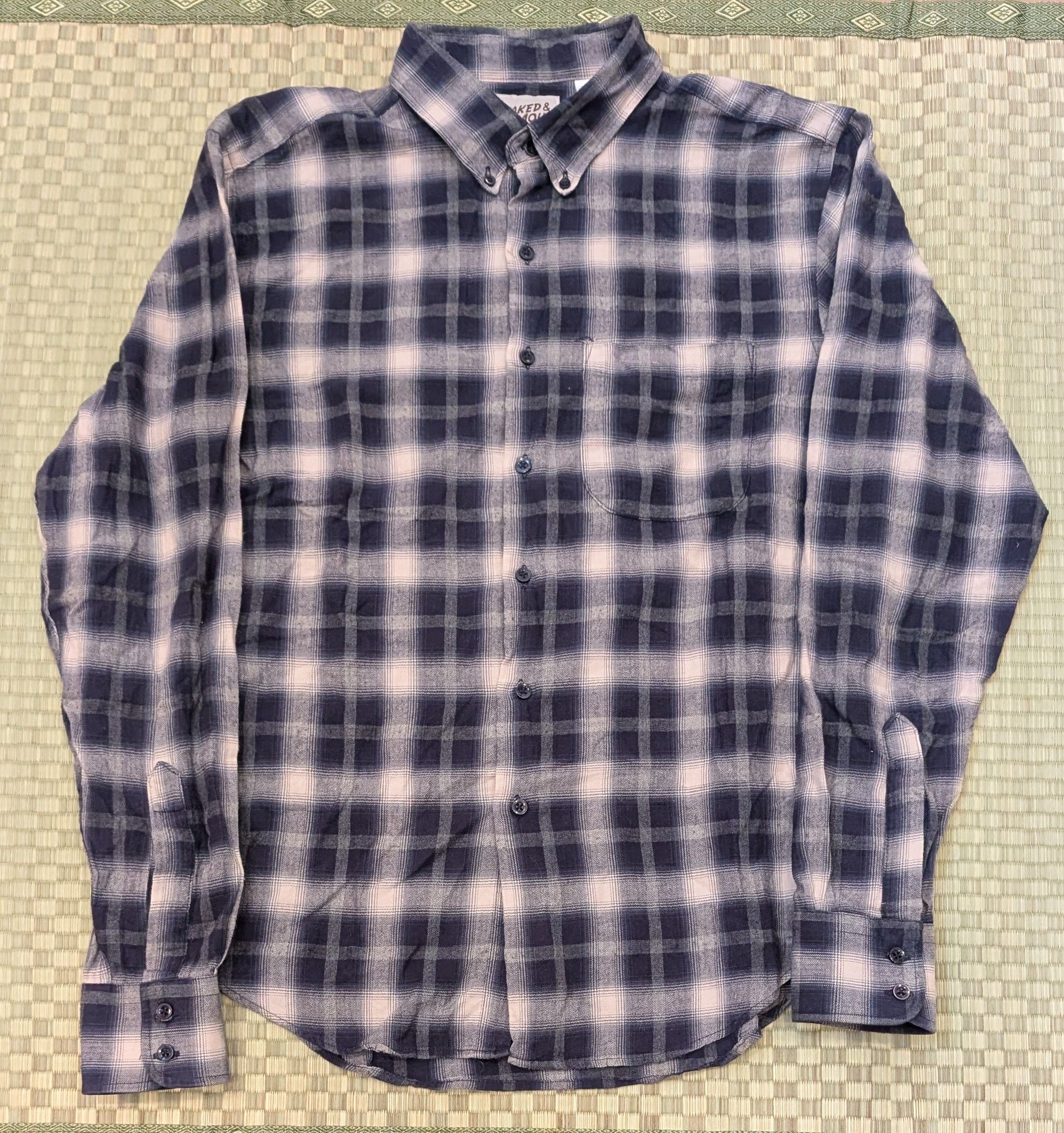 Naked & Famous Naked & Famous Button Up Ombre Plaid Flannel Shirt Size US L / EU 52-54 / 3 - 1 Thumbnail