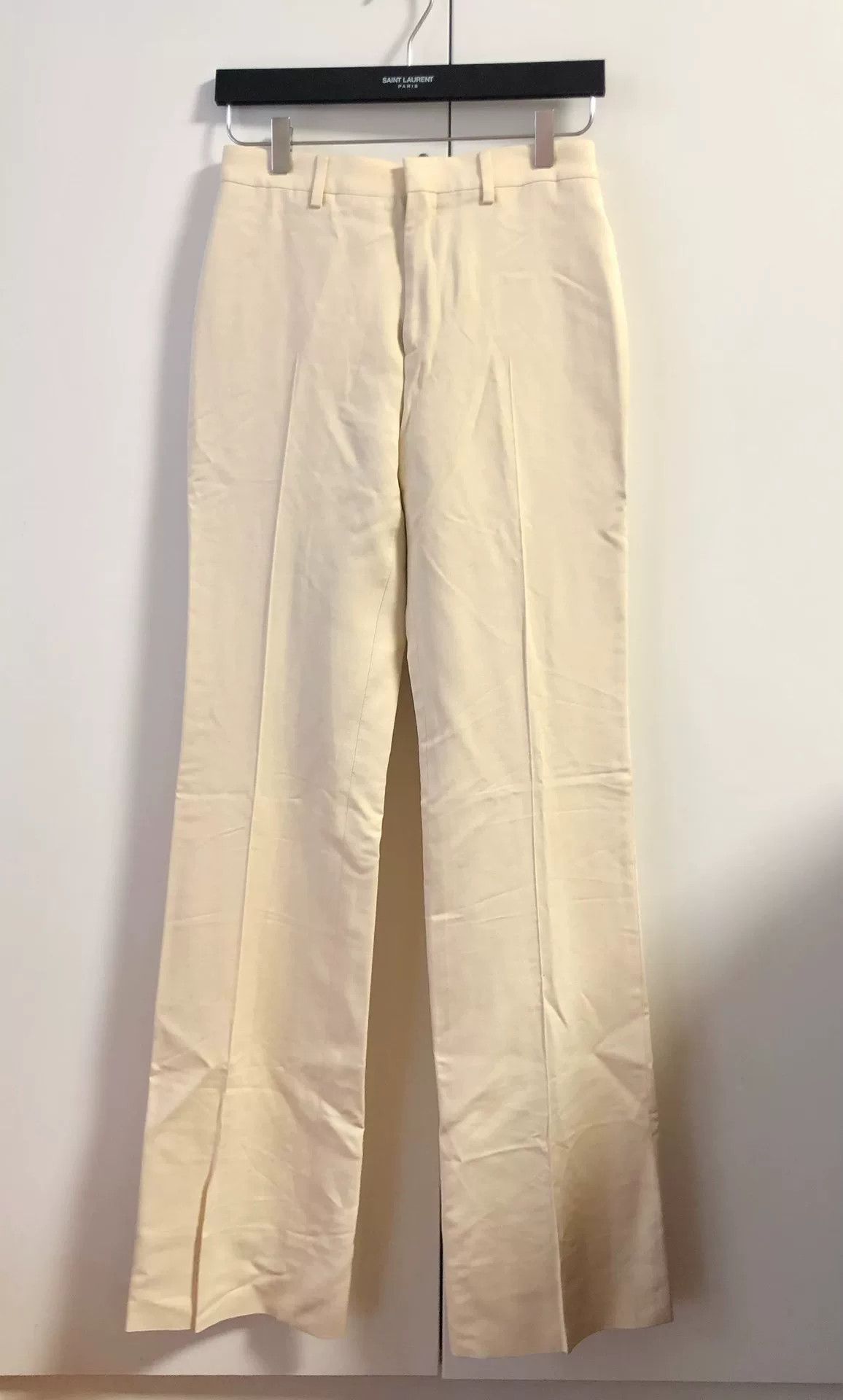 Celine celine beige silk flared pants Size 36" / US 14 / IT 50 - 1 Thumbnail