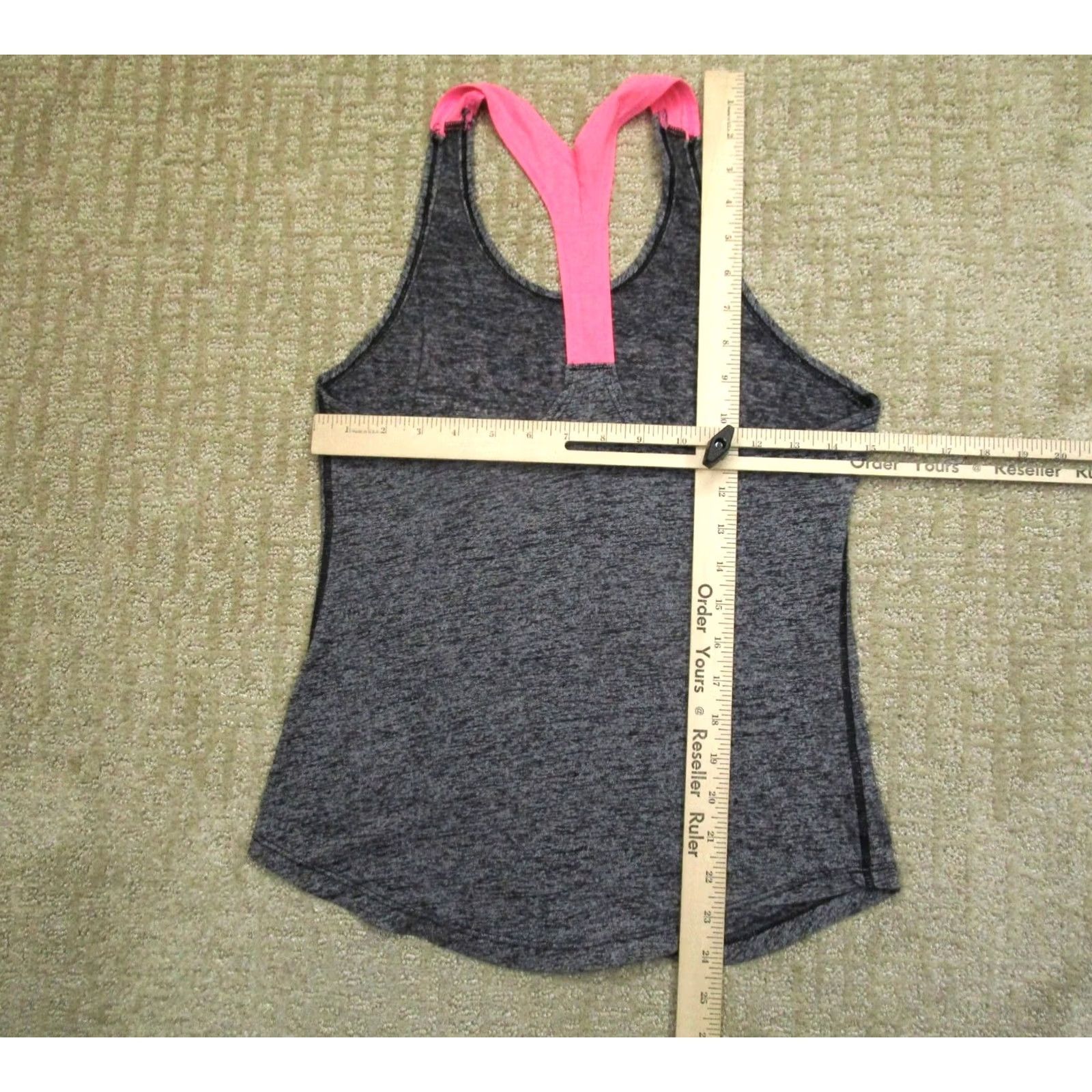 Vintage American Fighter Tank Top Women XS Gray Sleeveless Cotton Poly Regular Tank Ladies Sports Gym Running MMA Training Shirt Size XS / US 0-2 / IT 36-38 - 4 Thumbnail