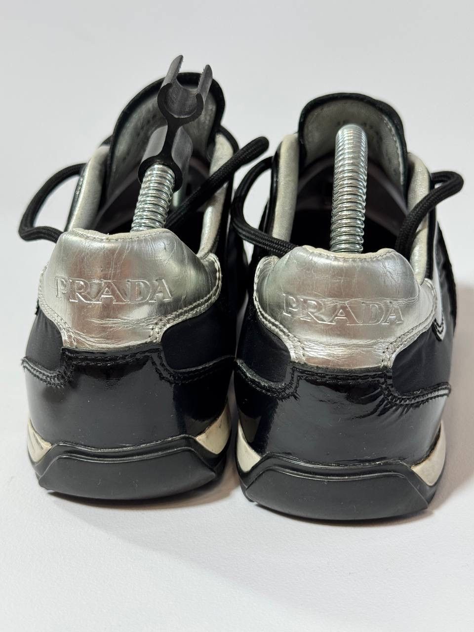 Prada Prada Black Patent Leather & Nylon Sneakers Size 35.5 Size US 5.5 / IT 35.5 - 3 Thumbnail