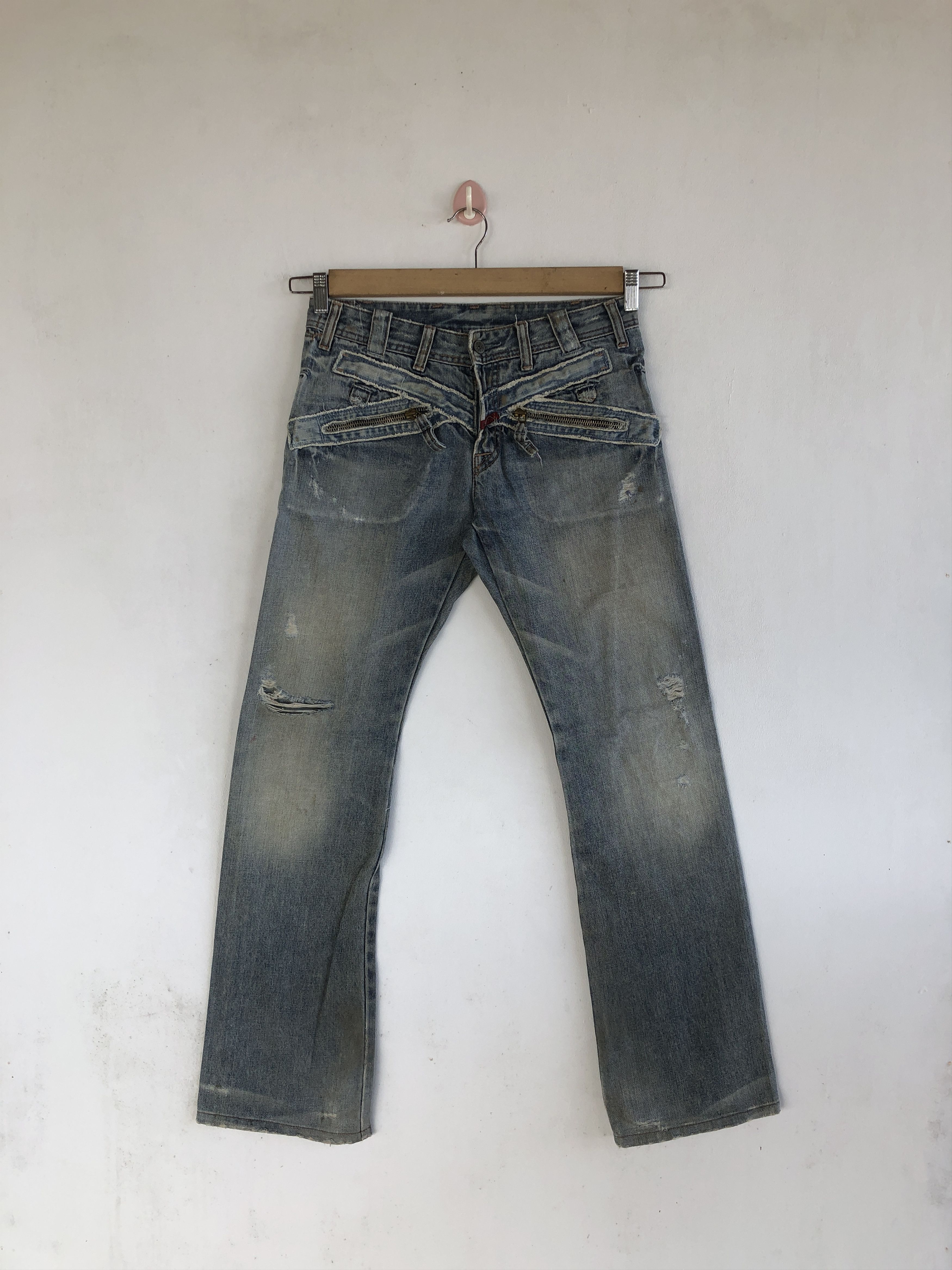 Japanese Brand Vintage Japanese Flare Jeans Boot Cut Denim Wide Leg Pants Size 28" / US 6 / IT 42 - 1 Thumbnail