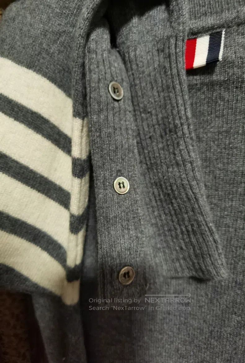 Thom Browne Thom Browne Gray Cashmere Crewneck Sweater Size US XL / EU 56 / 4 - 5 Thumbnail