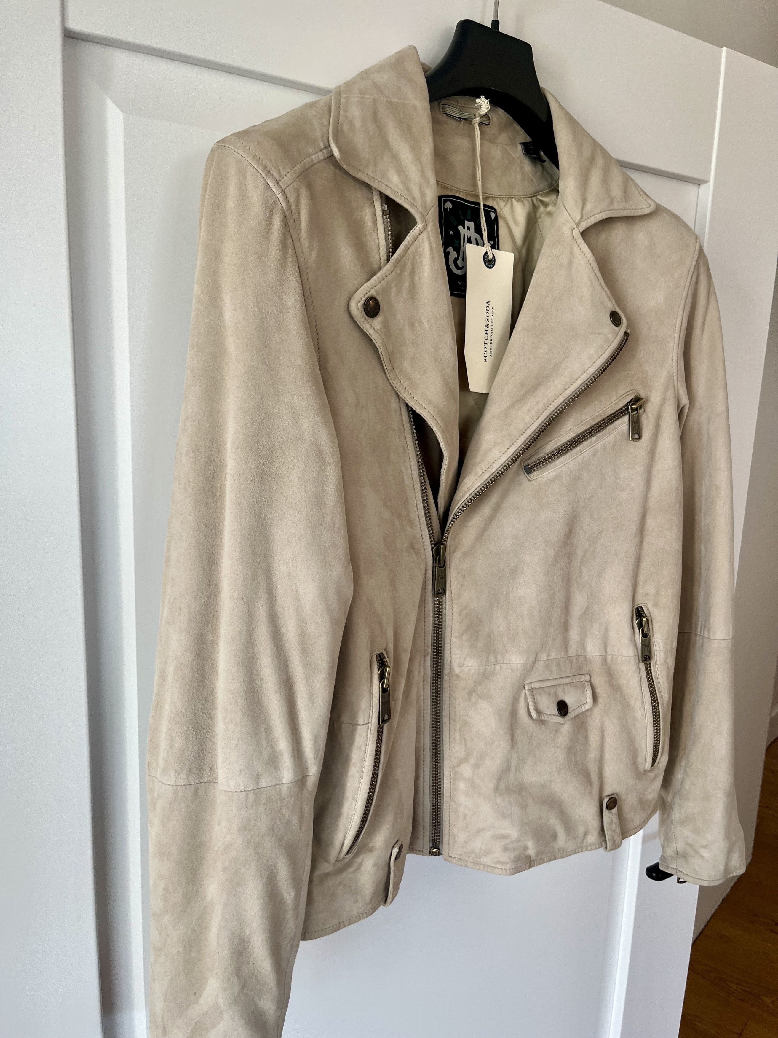 Scotch & Soda Scotch & Soda Amsterdam Blauw Suede Biker Jacket Size M Size US M / EU 48-50 / 2 - 2 Thumbnail