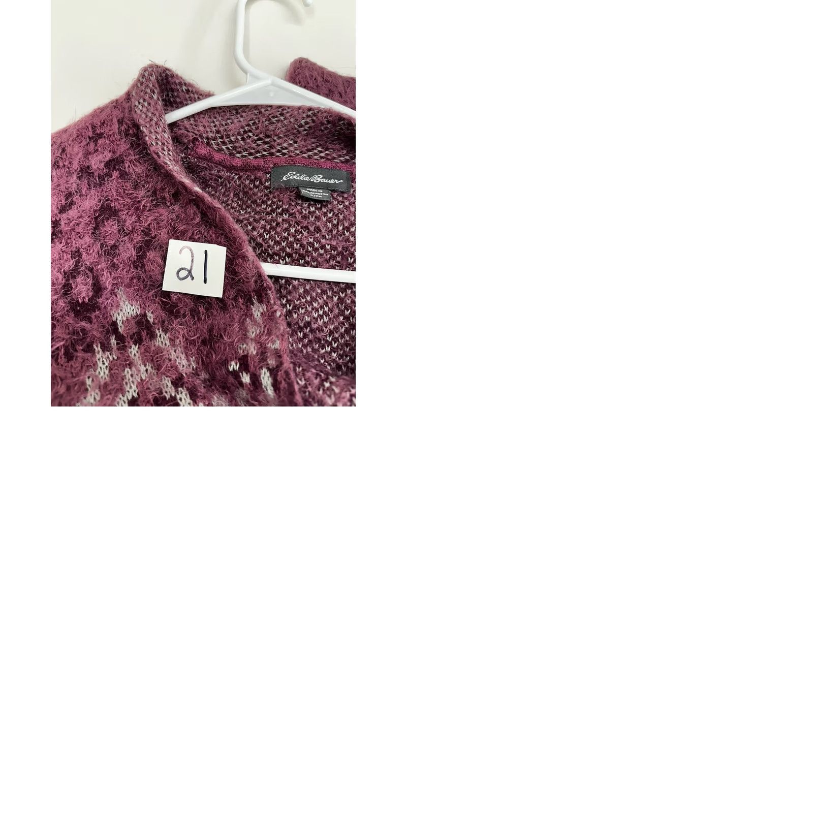 Eddie Bauer Eddie Bauer Womens Cardigan Small Purple Long Sleeve Open Front Fuzzy Sweater Size S / US 4 / IT 40 - 9 Thumbnail