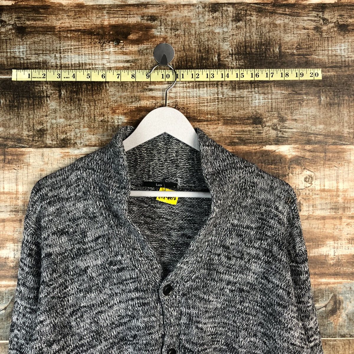 Japanese Brand Lucy Stripe Grey Cardigan Knitwear #A1968 Size US M / EU 48-50 / 2 - 4 Thumbnail