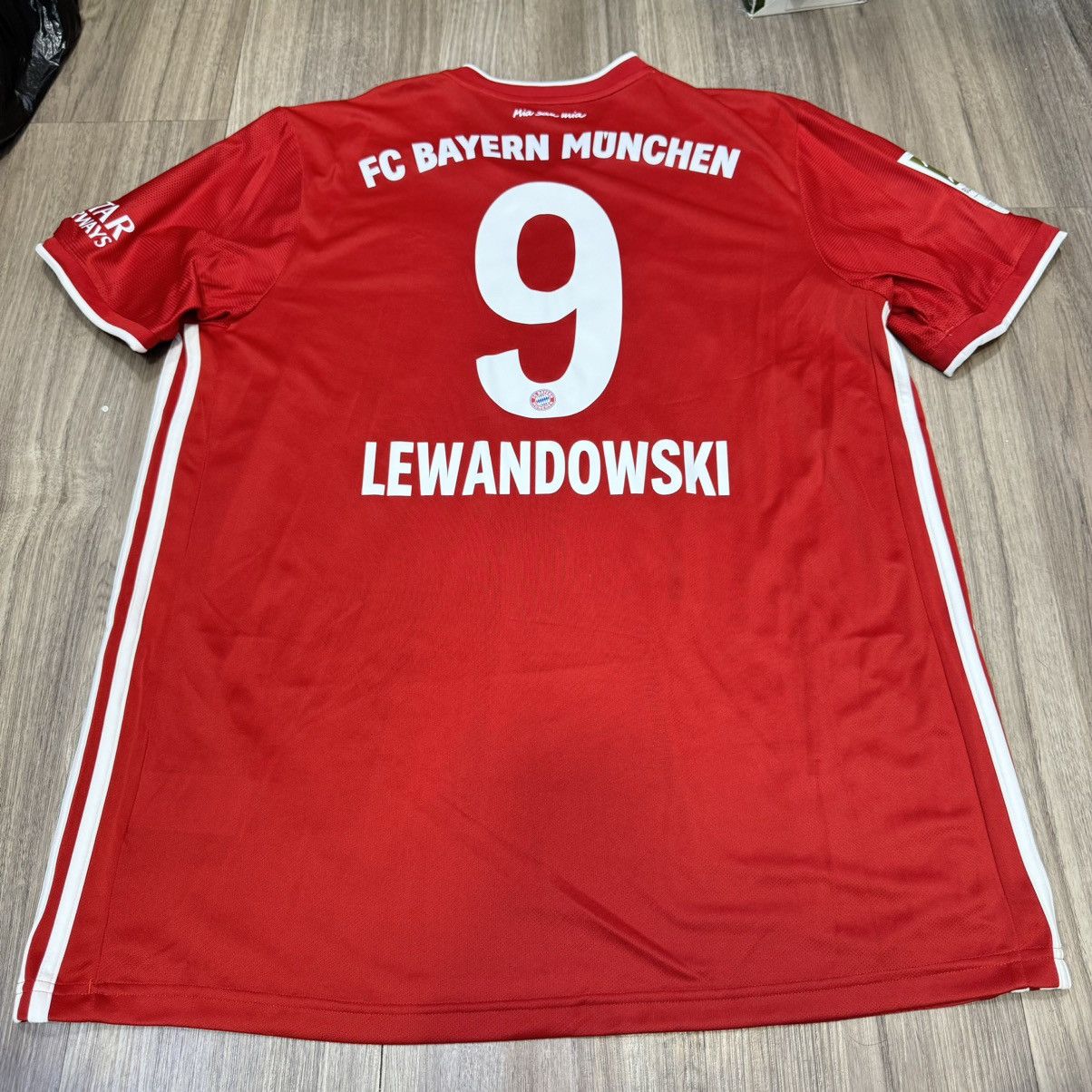 Adidas Bayern Munich 20/21 home shirt #9 Lewandowski Size US XL / EU 56 / 4 - 2 Thumbnail