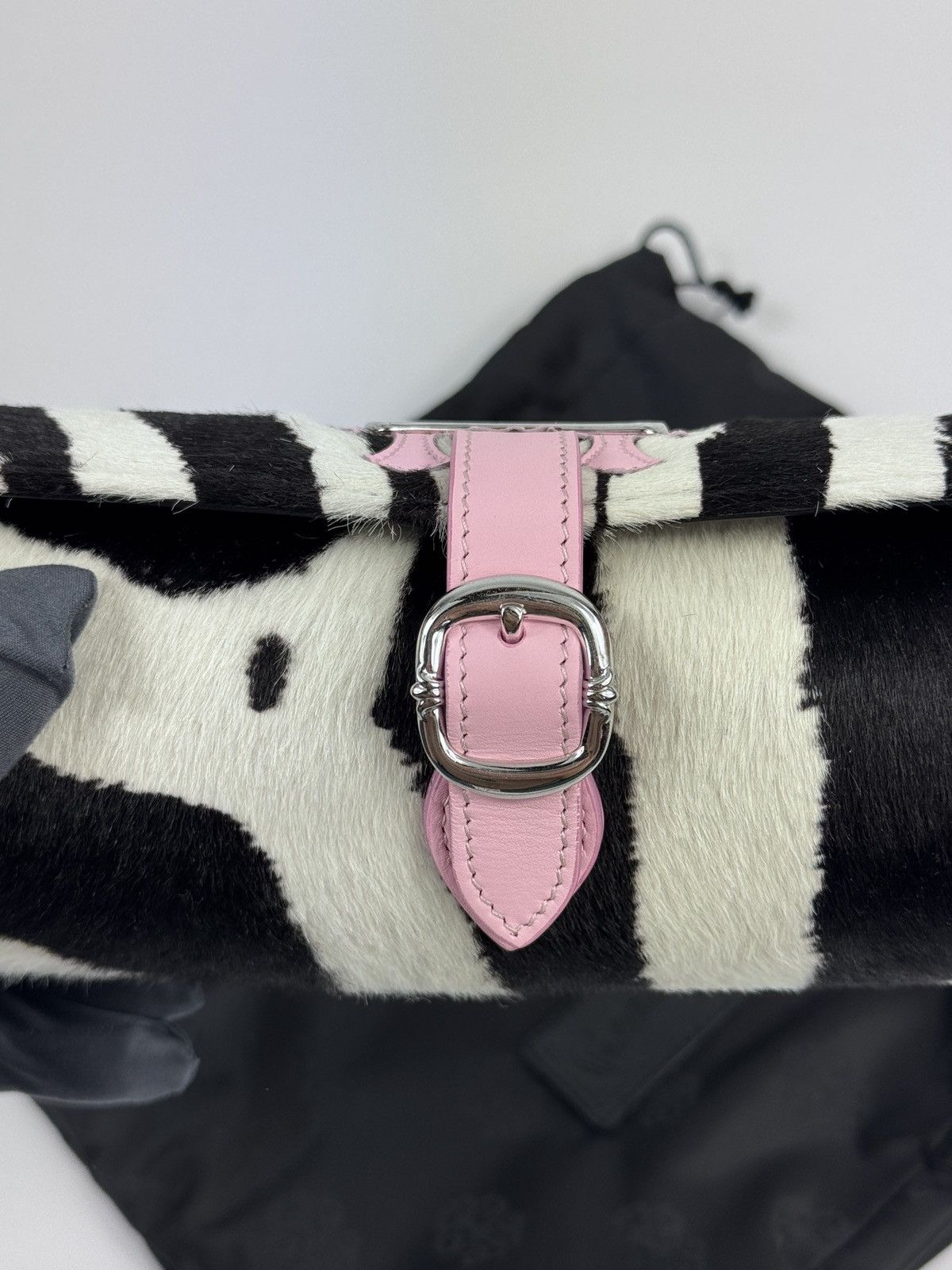 Chrome Hearts ZEBRA PINK LEATHER CROSS WATCH ROLL/CASE Size ONE SIZE - 4 Thumbnail