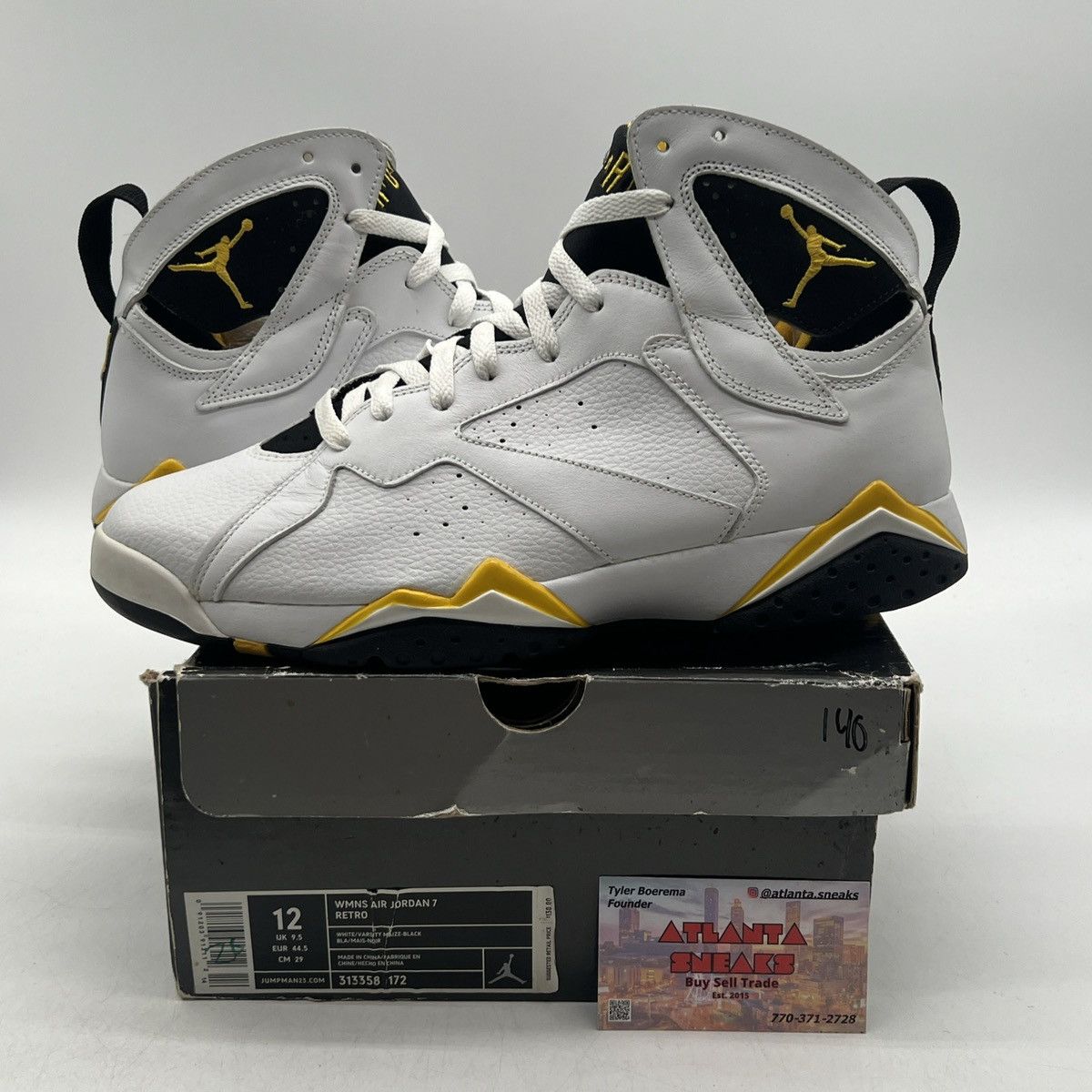 Jordan Brand Wmns Air Jordan 7 white varsity maize Size US 12 / EU 45 - 1 Thumbnail