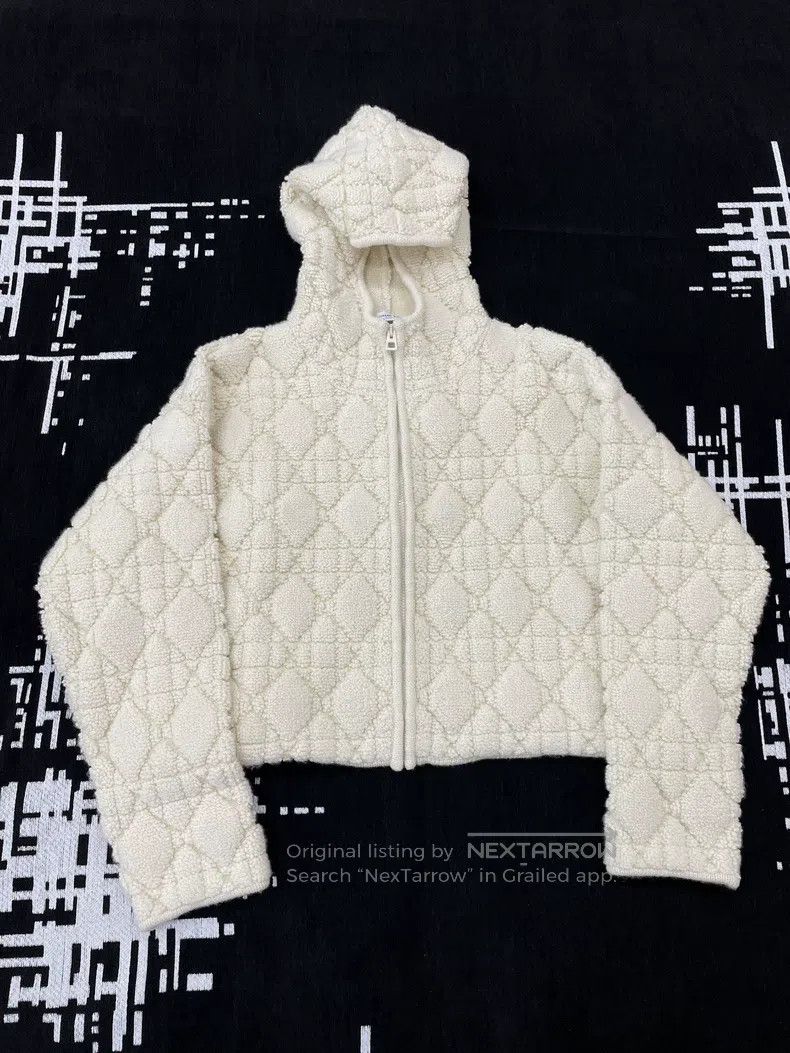 Dior Dior White rattan plaid hooded zipper jacket Size XS / US 0-2 / IT 36-38 - 1 Thumbnail