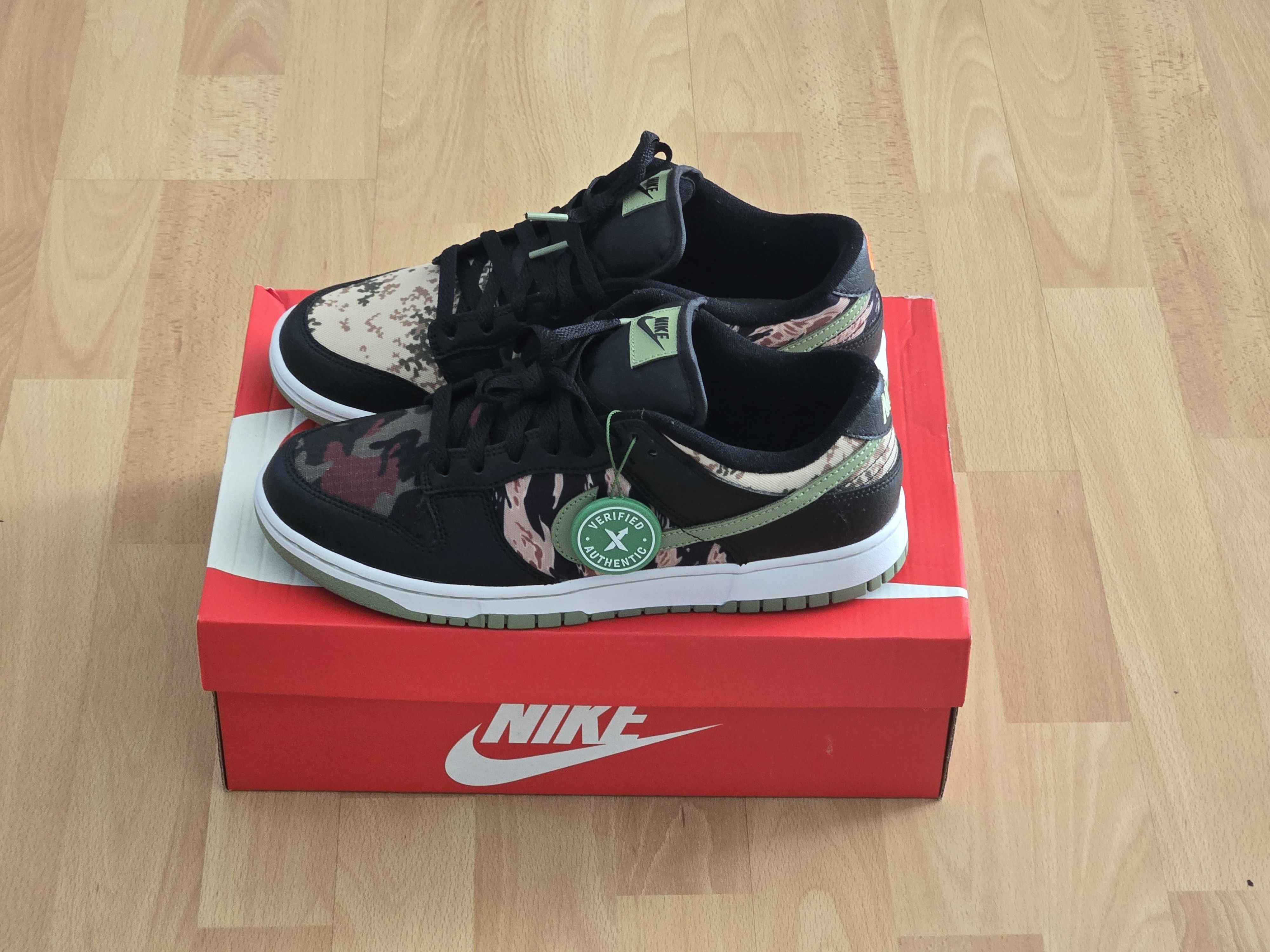 Nike Nike Dunk Low SE Crazy Camo Black Multi-Camo – New sz 9.5 Size US 9.5 / EU 42-43 - 4 Thumbnail
