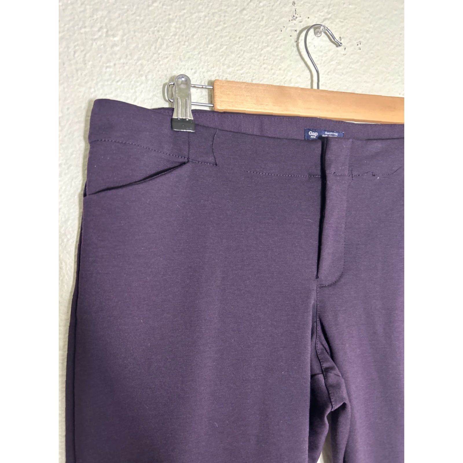 Gap Gap Pants Womens 14 Regular Burgundy Ponte Polyester Slim City Dress Pants Mens? Size 36" / US 14 / IT 50 - 4 Thumbnail