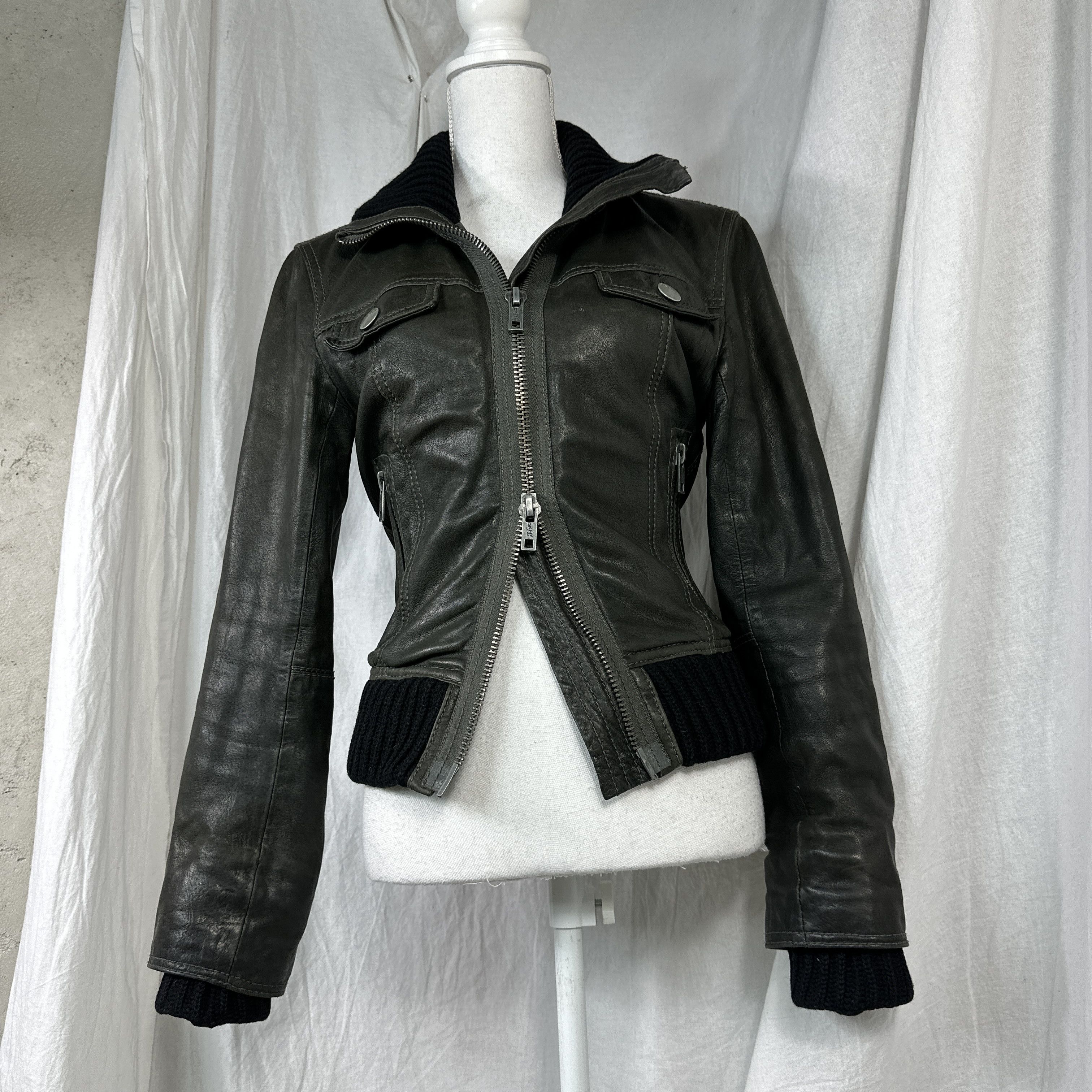 DKNY × Vintage Vintage DKNY Donna Karan New York Leather Blouson Jacket Size US S / EU 44-46 / 1 - 9 Thumbnail