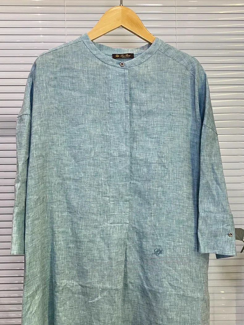 Loro Piana Loro Piana Light blue linen dress Size M / US 6-8 / IT 42-44 - 3 Thumbnail