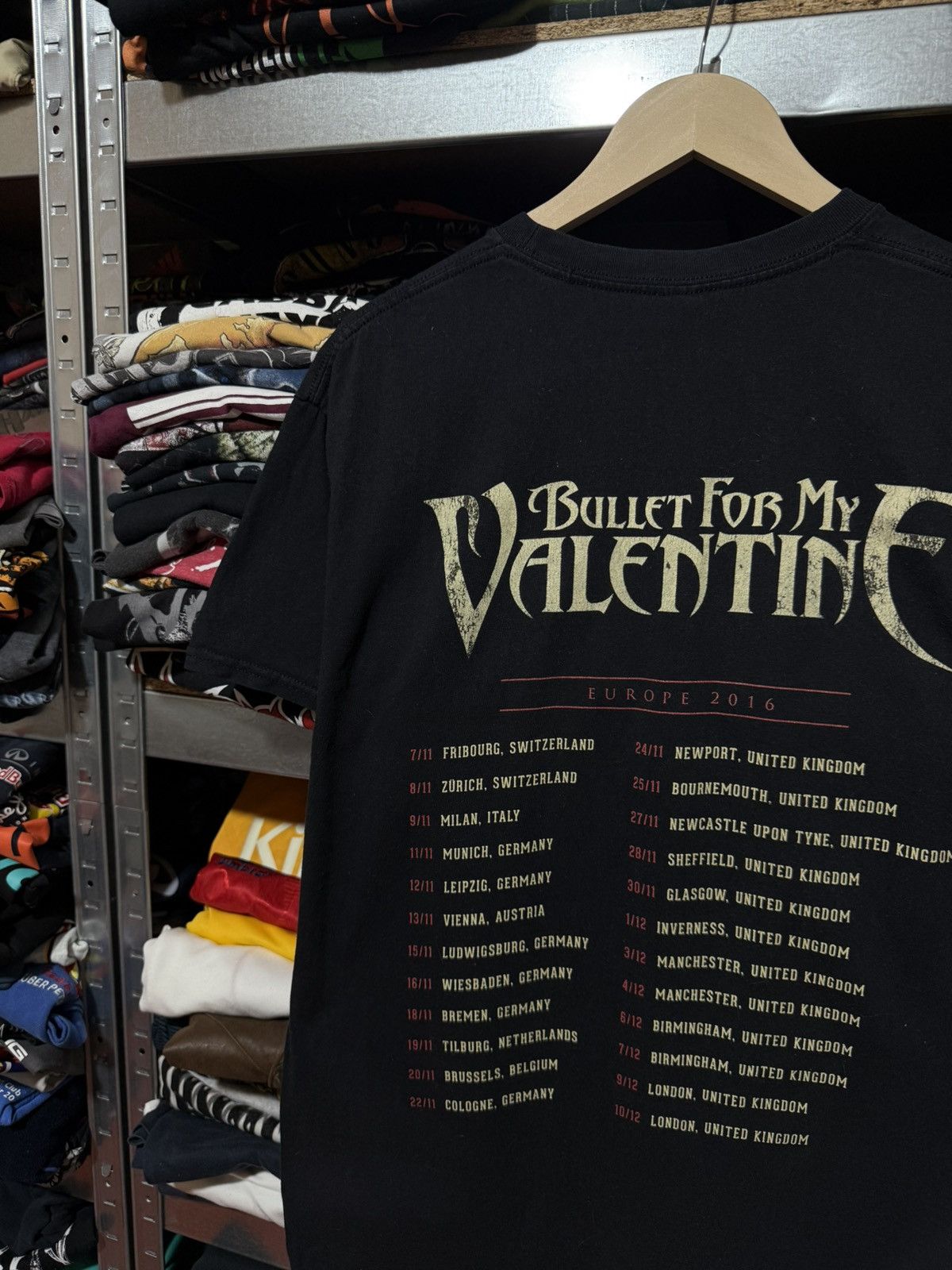 Band Tees Vintage Bullet For My Valentine European Tour 2016 T-Shirt Size US L / EU 52-54 / 3 - 4 Thumbnail