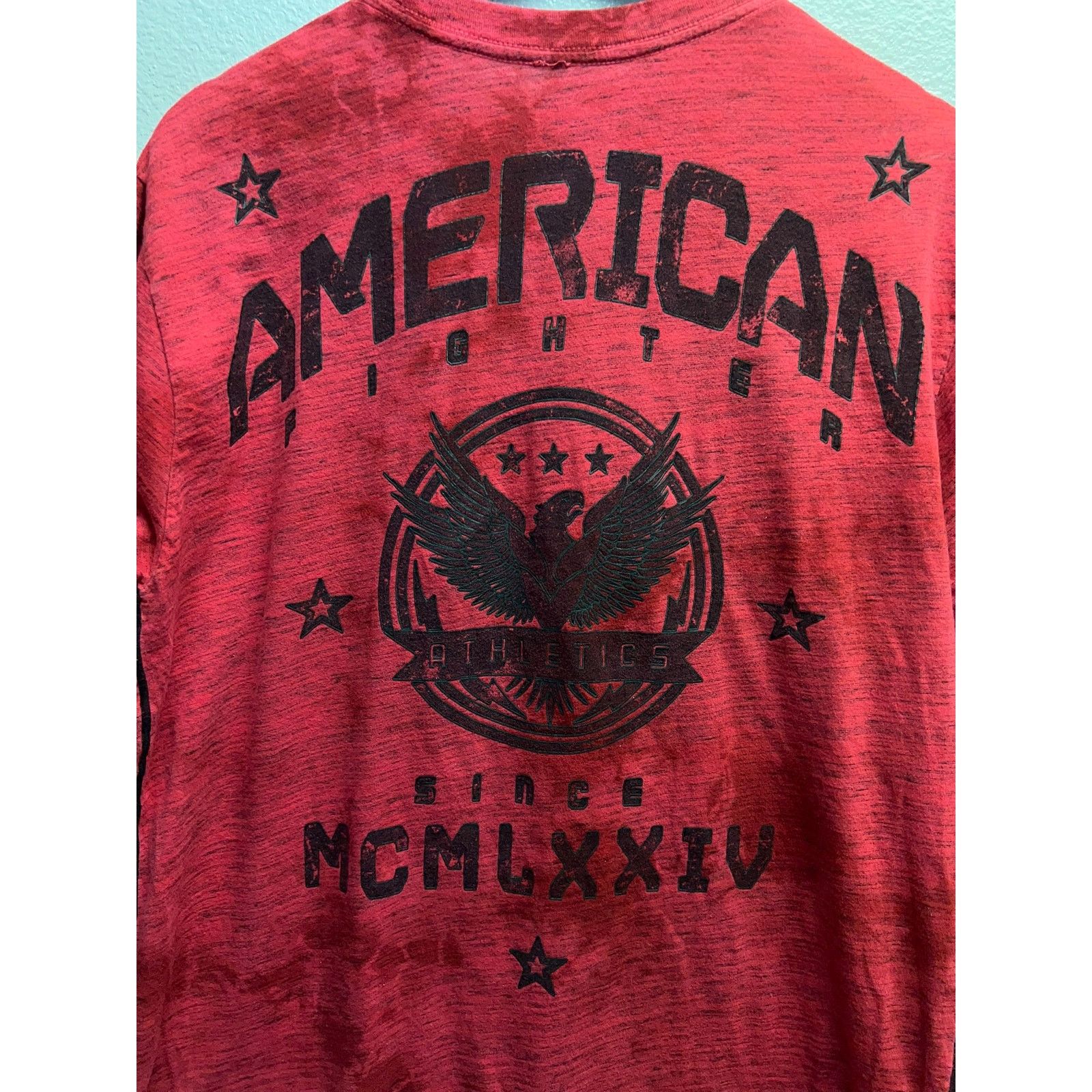 American Apparel American Fighter Shirt Freemont Red Graphic XL Y2K 2000s Size US XL / EU 56 / 4 - 9 Thumbnail