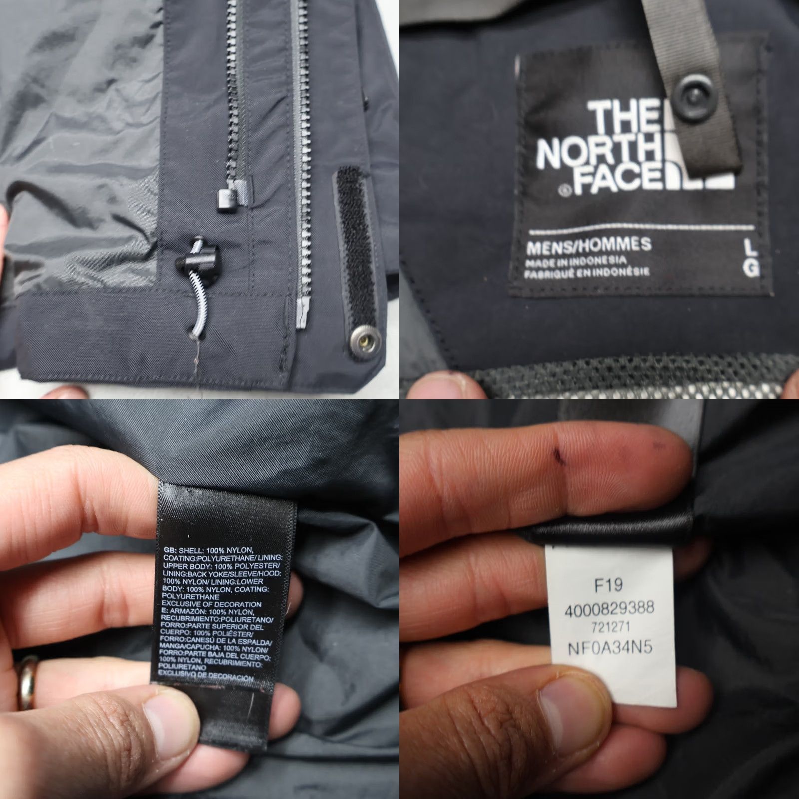 The North Face The North Face Jacket Men L Black 3-in-1 Shell Rain Waterproof Windproof Full Zip Pockets Casual Hiking Spring Fall Size US L / EU 52-54 / 3 - 8 Thumbnail