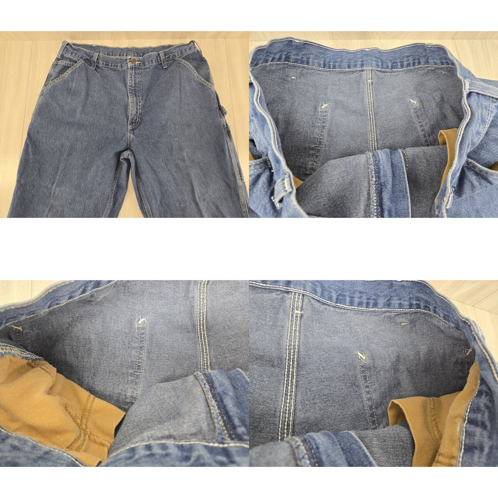 Carhartt VINTAGE Carhartt Jeans Mens 36x32 Blue Denim Pants Carpenter Workwear Jeans Regular Mens Blue 5-Pocket Size US 36 / EU 52 - 8 Thumbnail